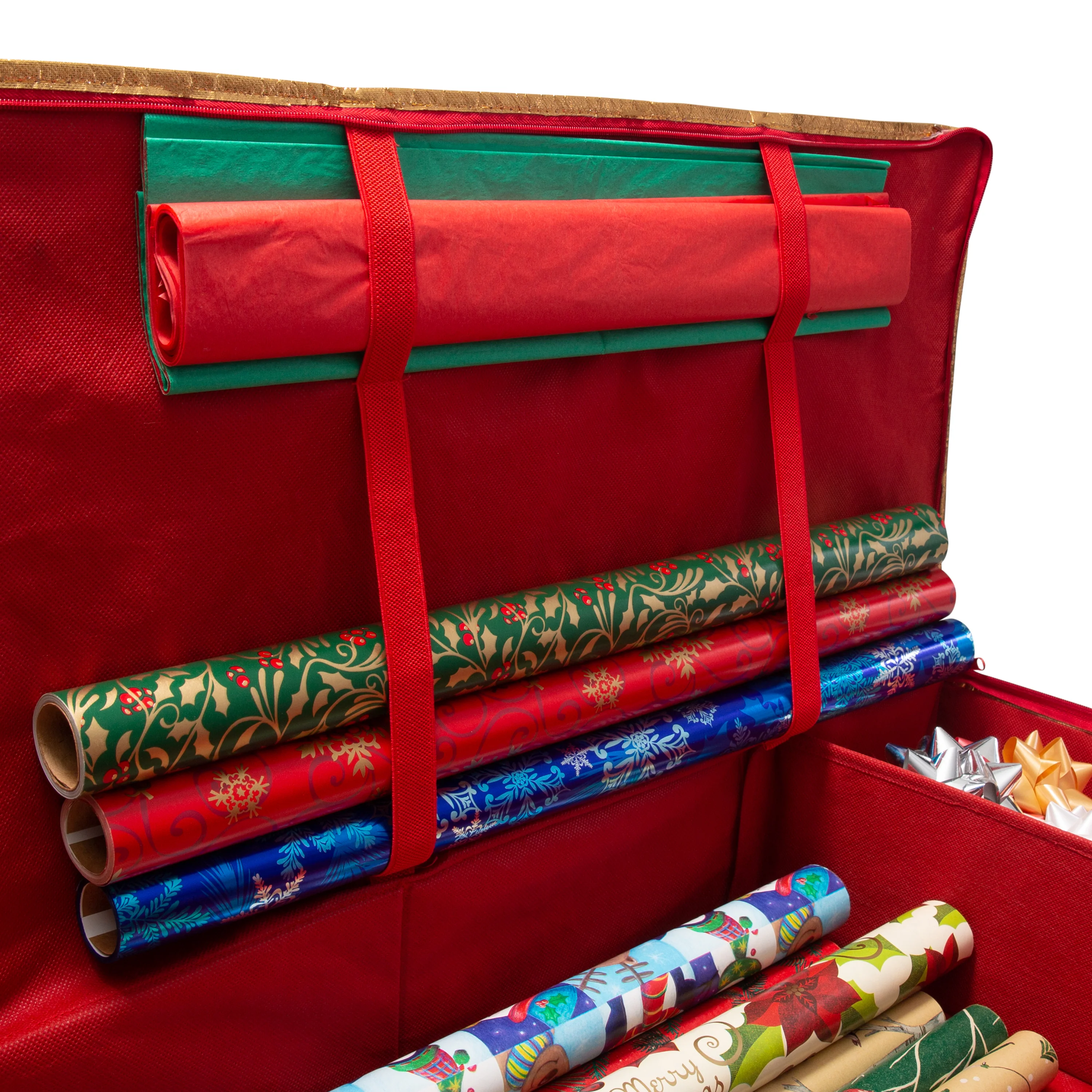 Simplify Holiday Gift Wrap Storage Tote - Image 4