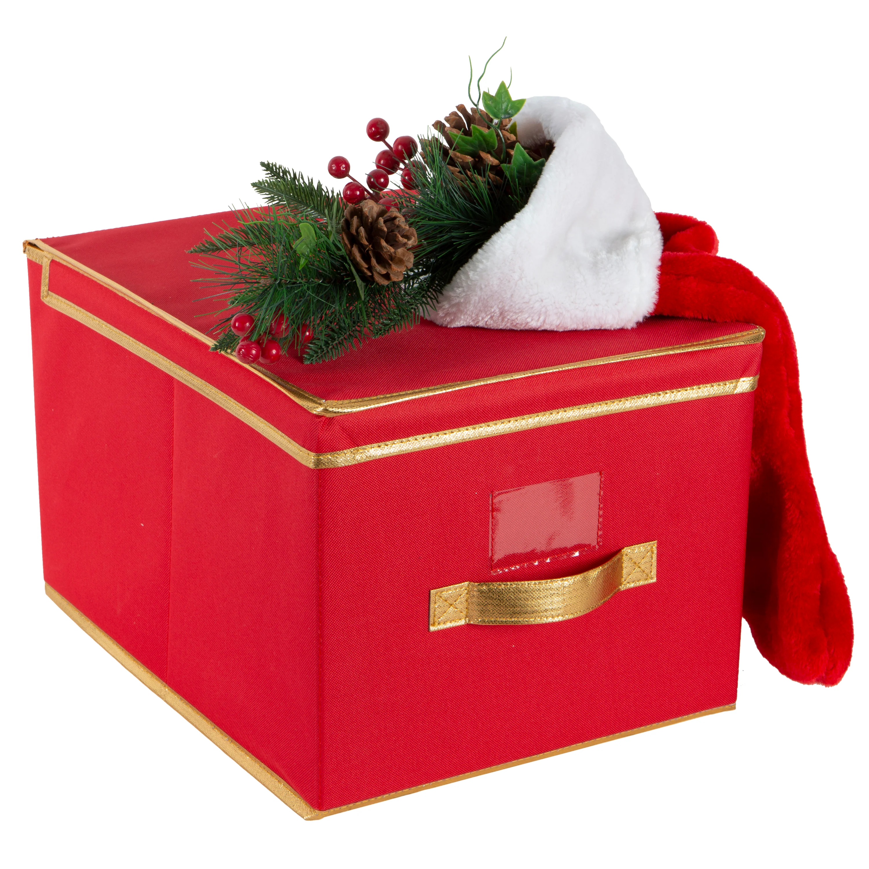 Simplify Holiday Jumbo Storage Box in Red - Image 3