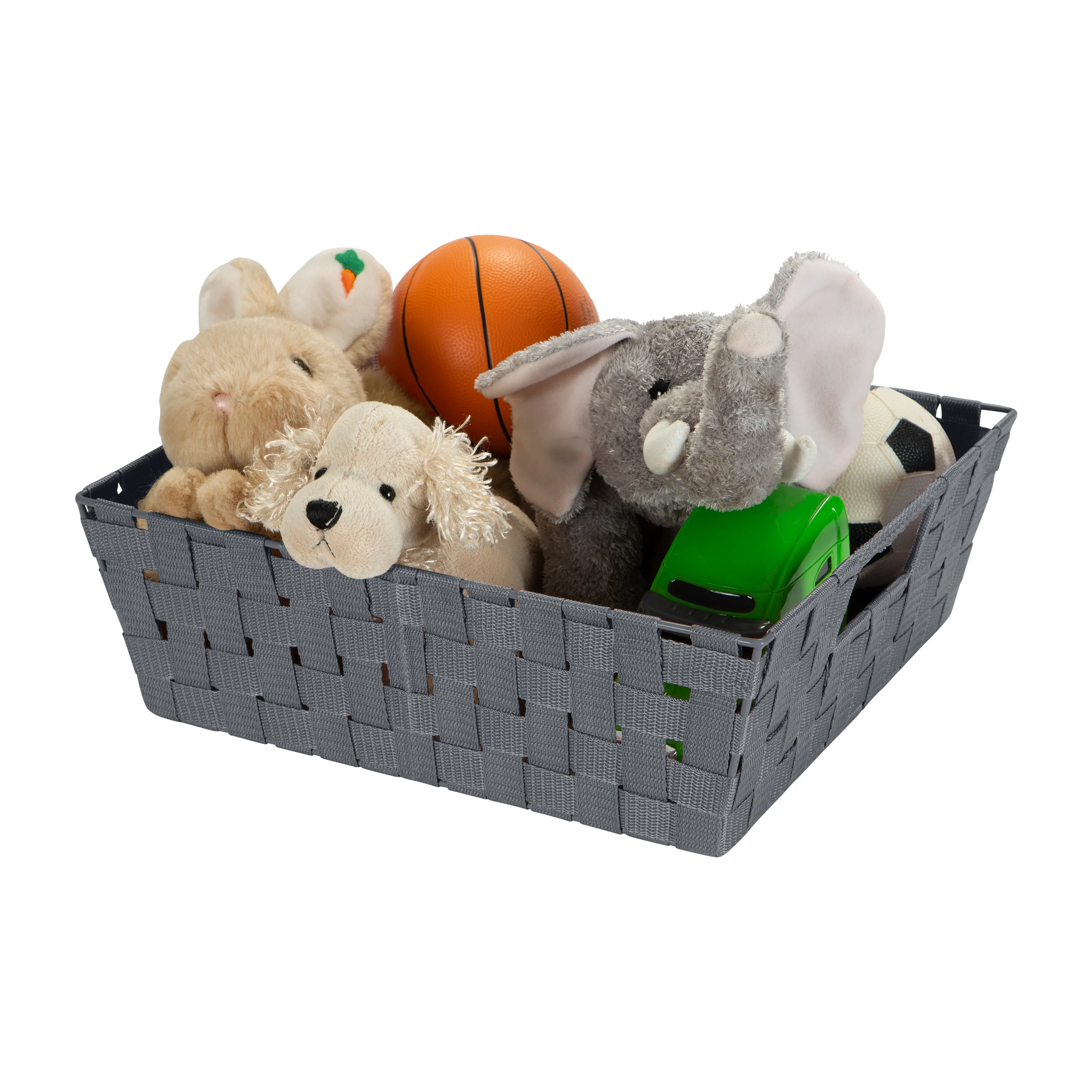 Simplify Large Woven Storage Shelf Bin in Grey - Image 4