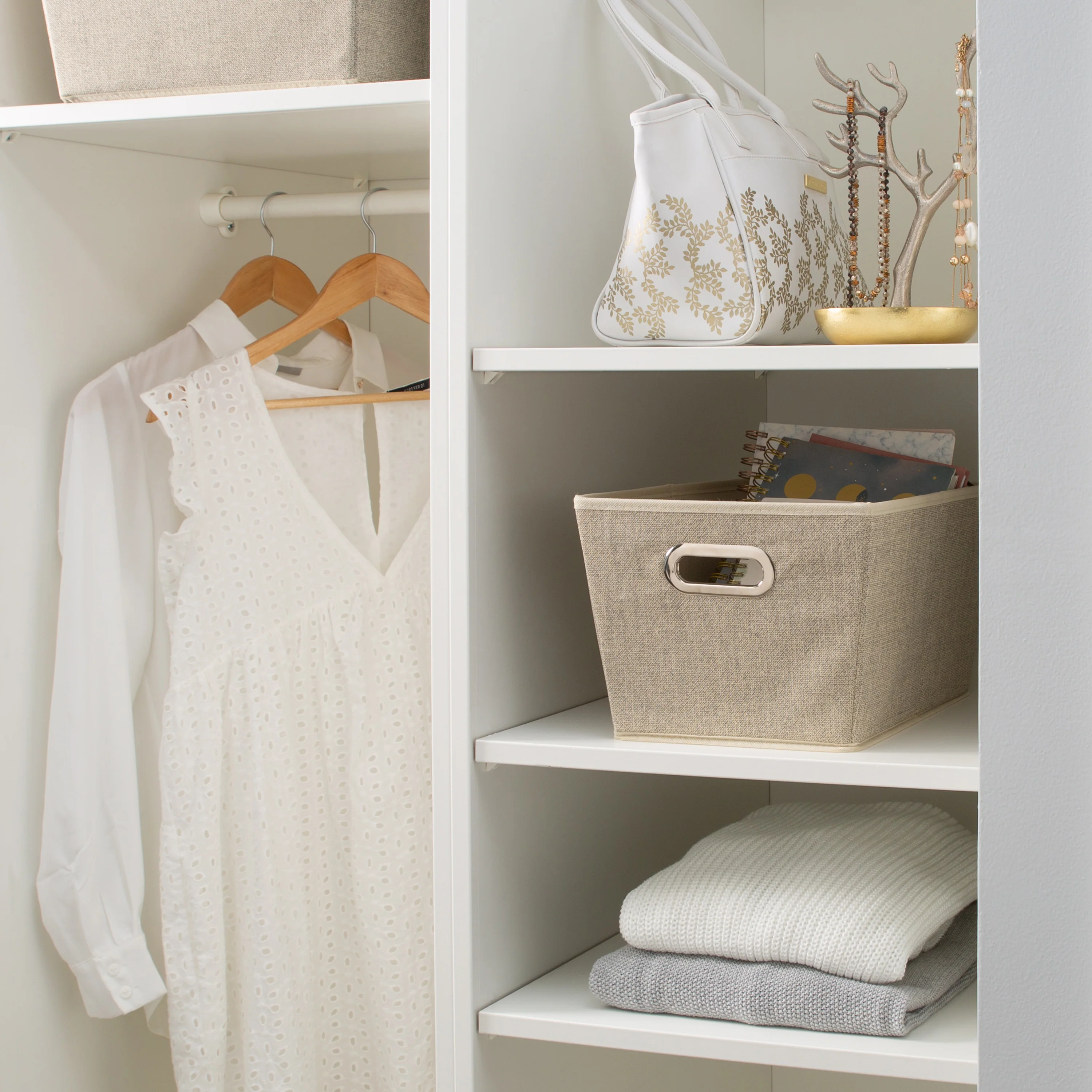 Simplify Medium Grommet Storage Bin in Faux Jute - Image 4