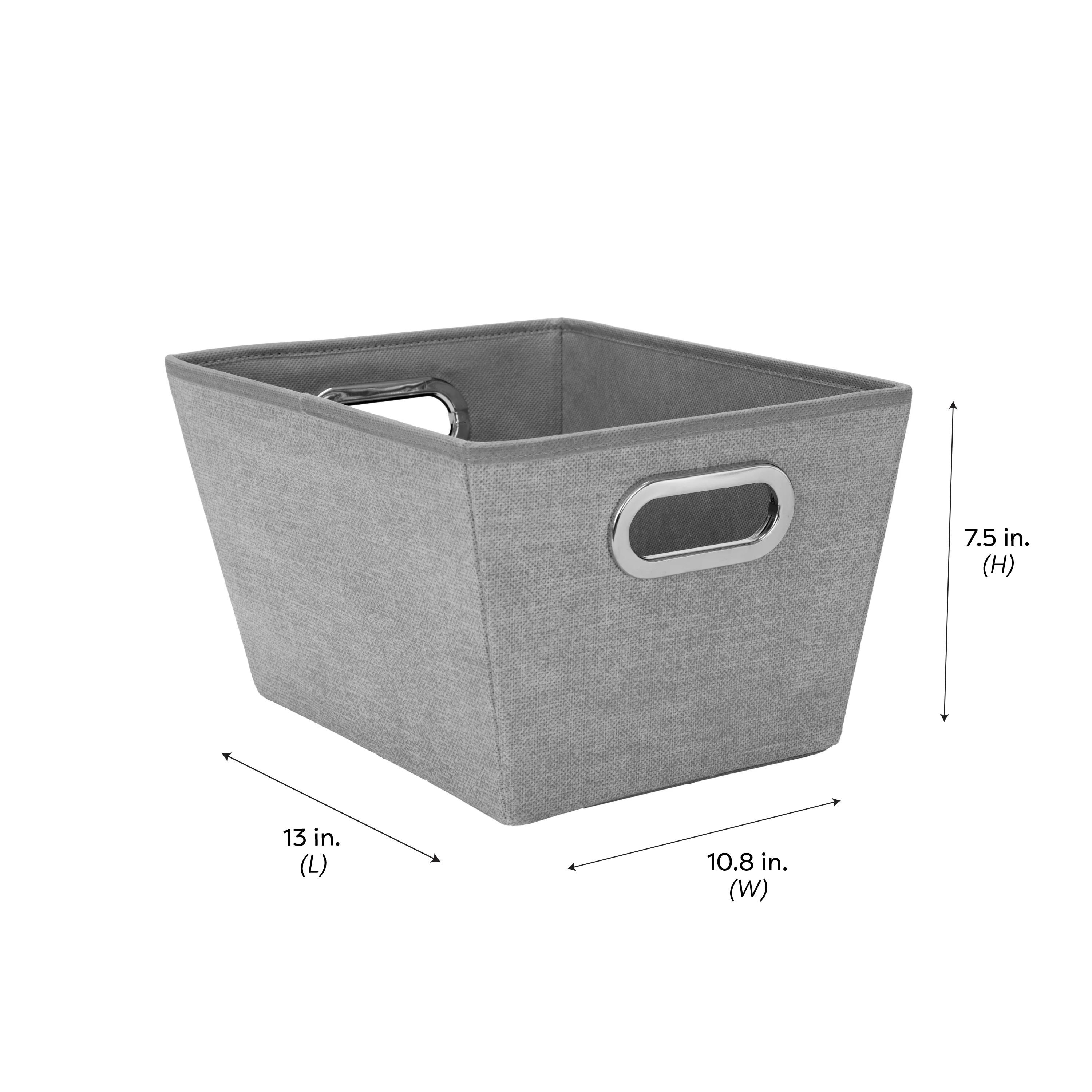 Simplify Medium Grommet Storage Bin in Heather Grey - Image 4