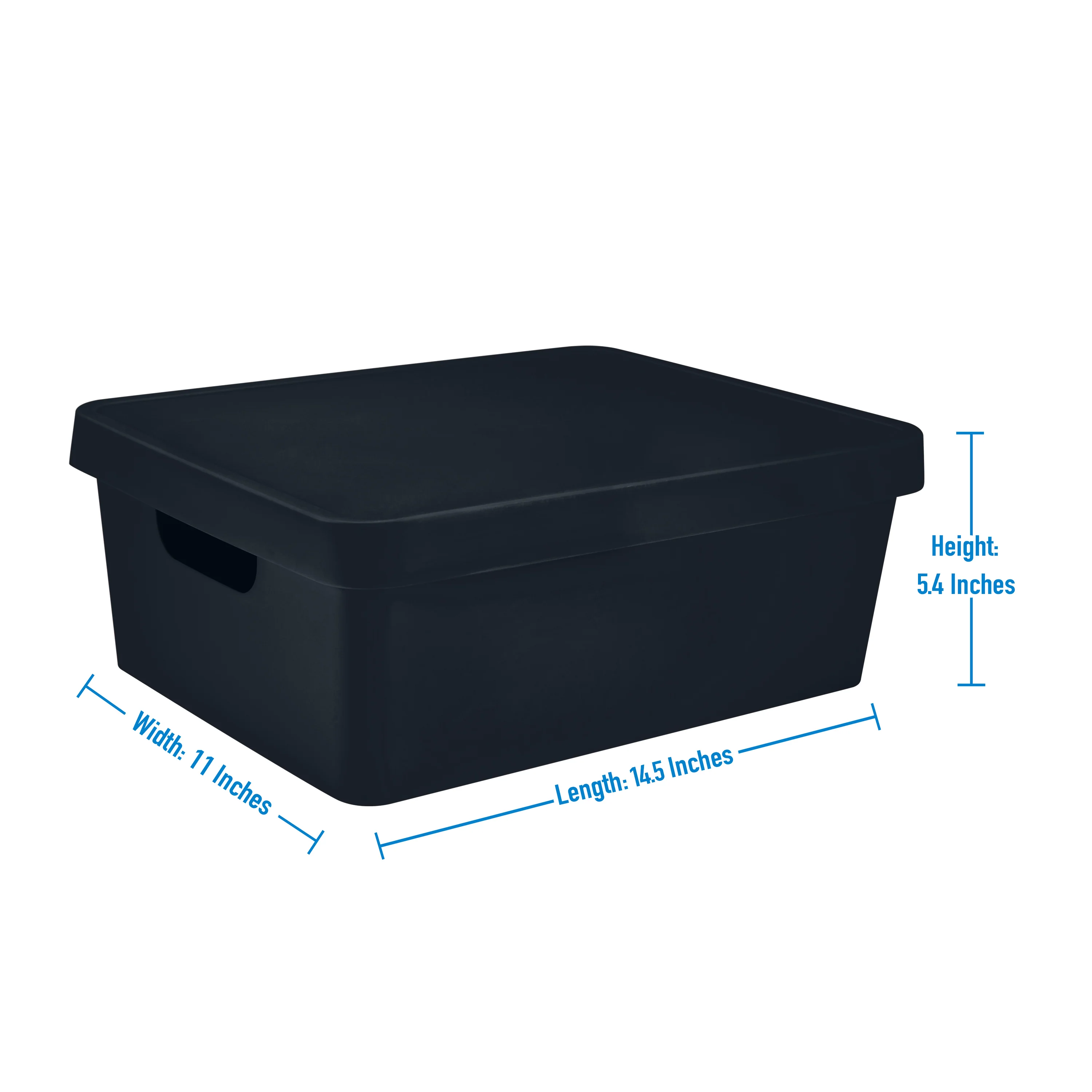 Simplify Medium Vinto Storage Box with Lid in Charcoal - Image 3