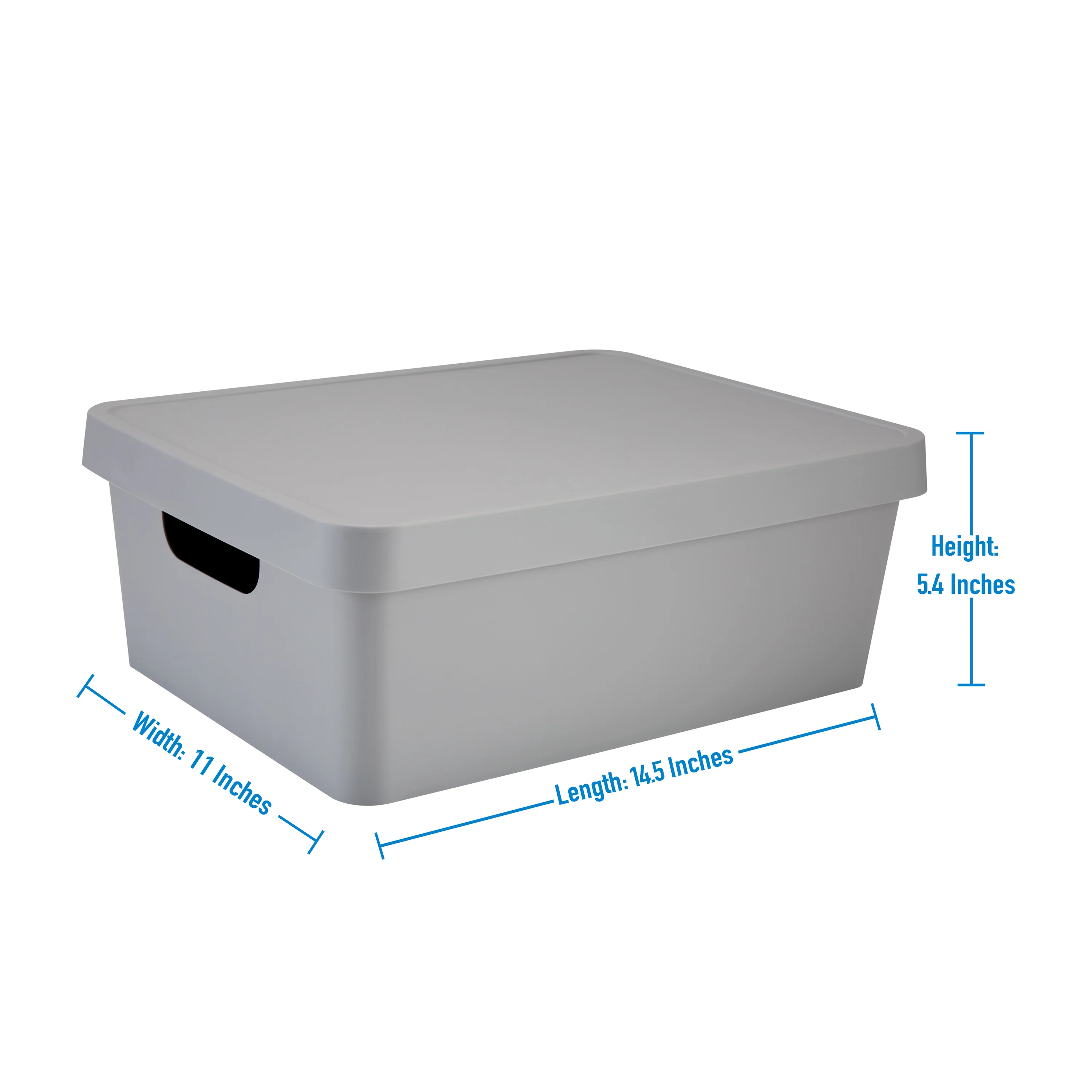 Simplify Medium Vinto Storage Box with Lid in Grey - Image 4