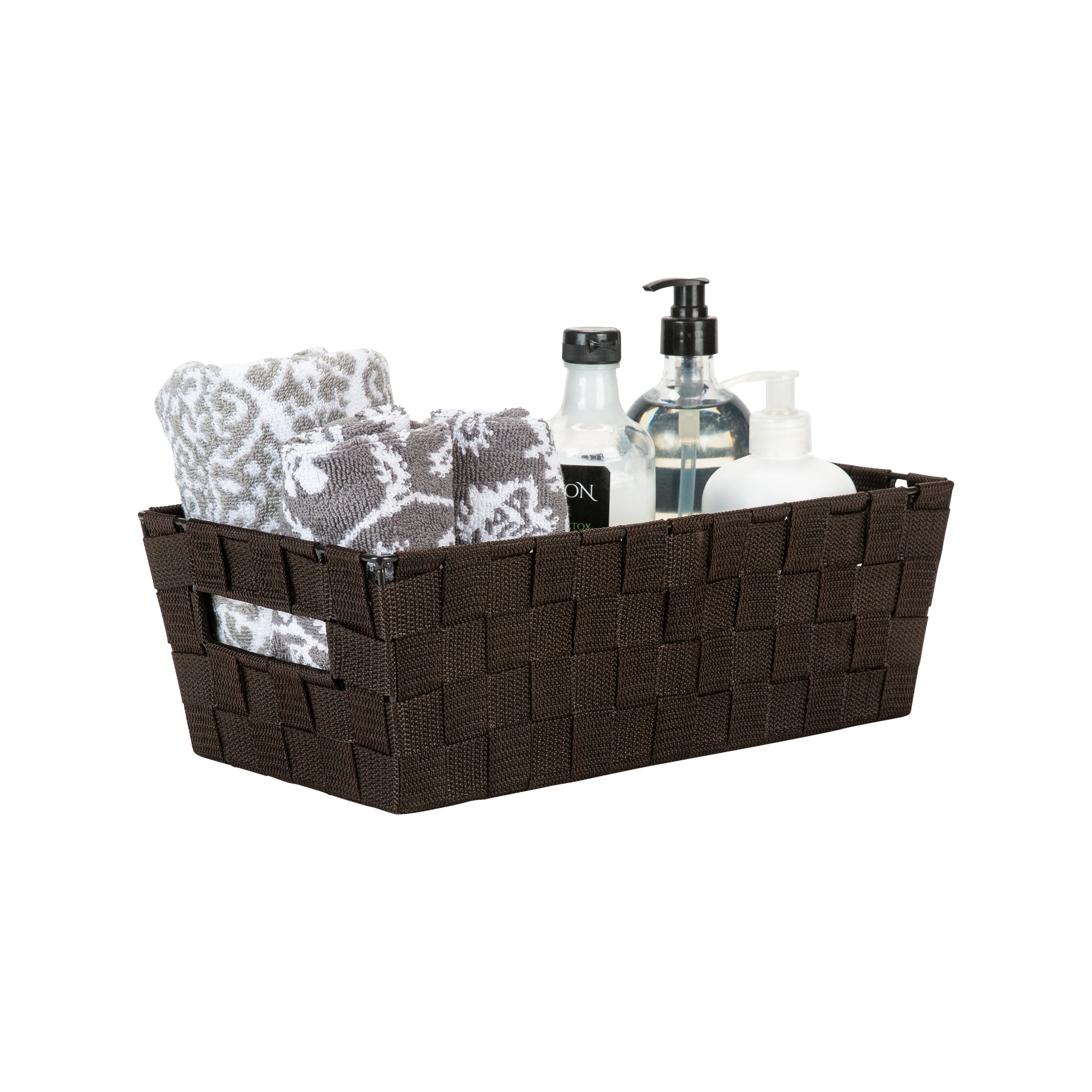 Simplify Medium Woven Strap Shelf Tote in Chocolate - Image 2