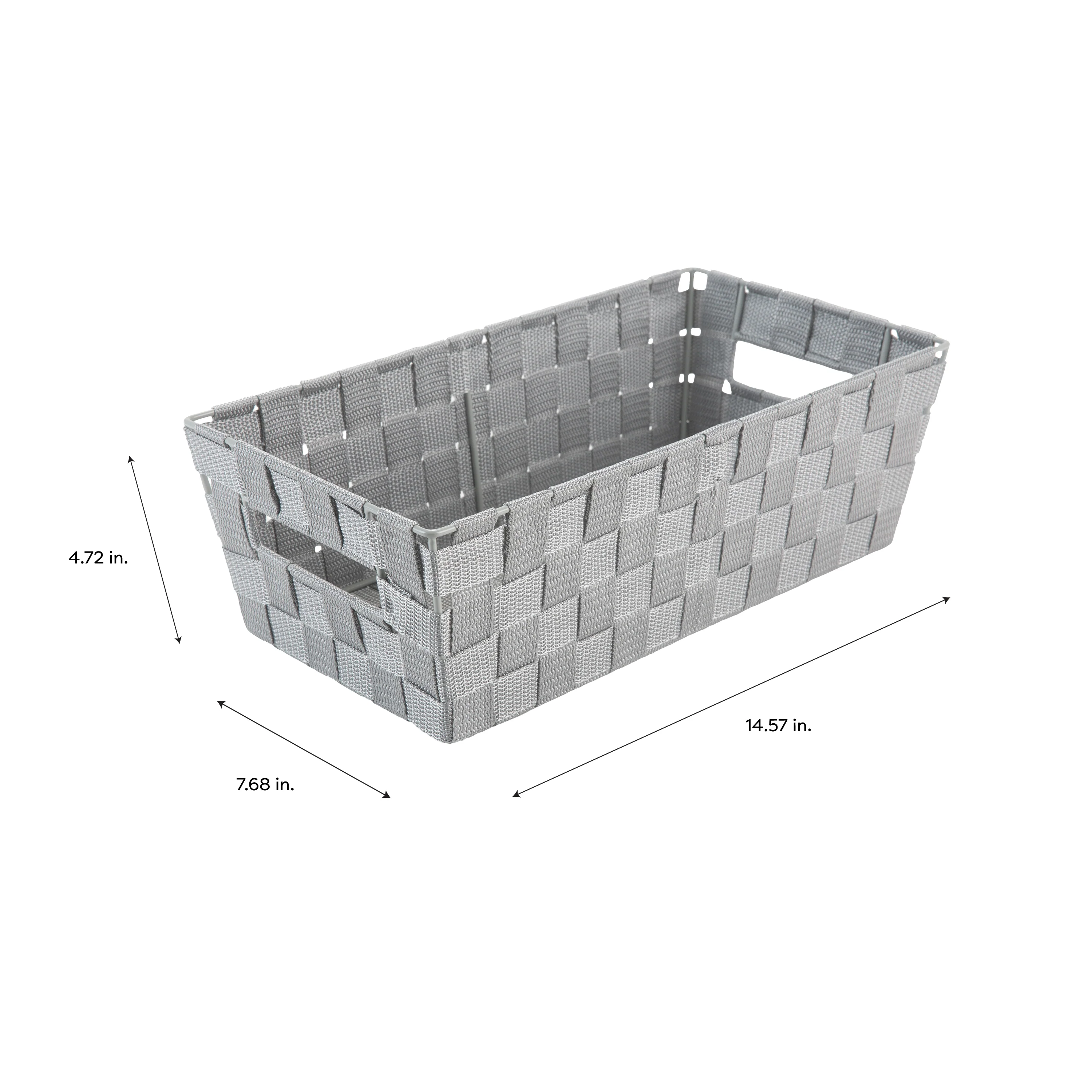 Simplify Medium Woven Strap Shelf Tote in Heather Grey - Image 3