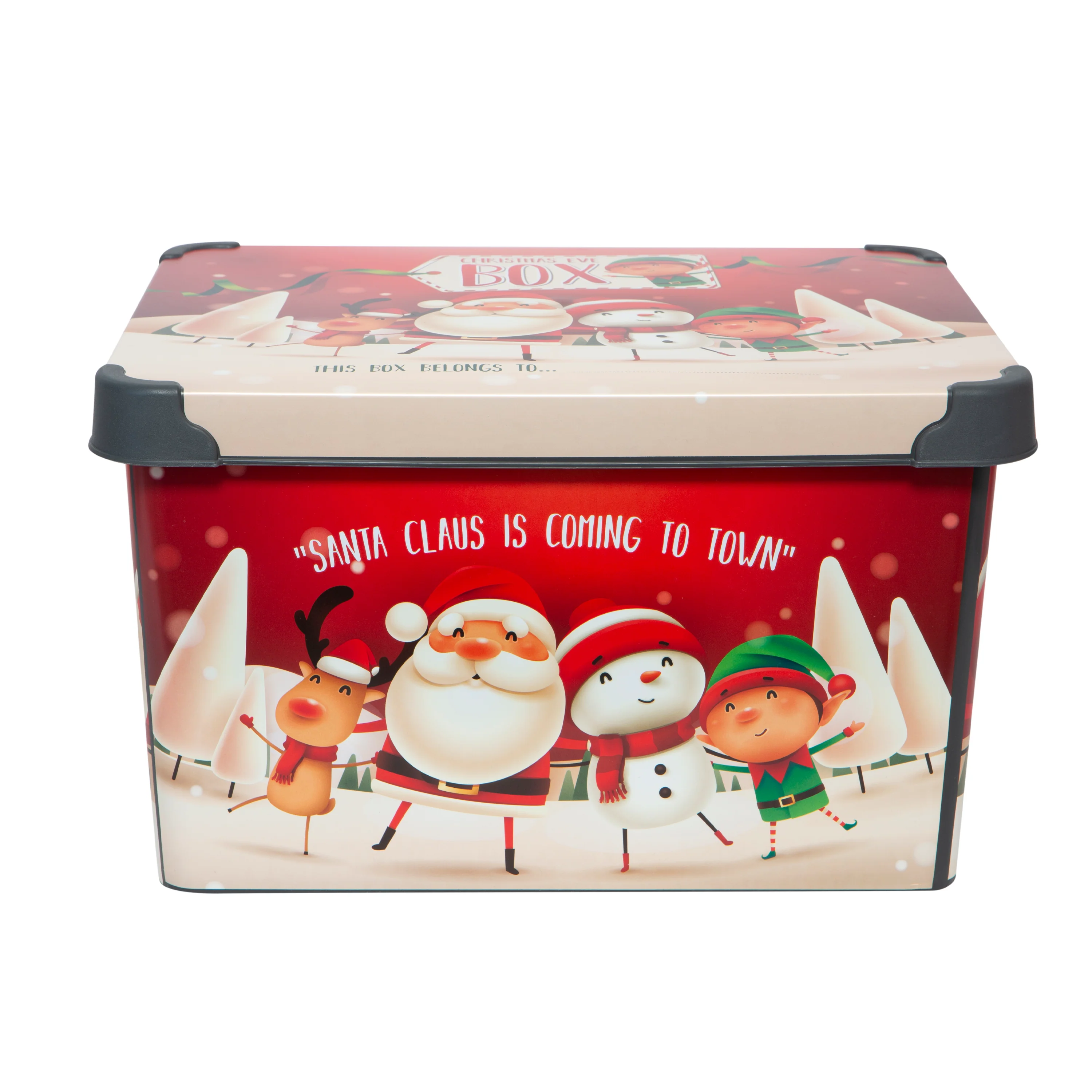 Simplify "Santa Clause is Coming to Town" Design Storage Tote Bin - Image 4