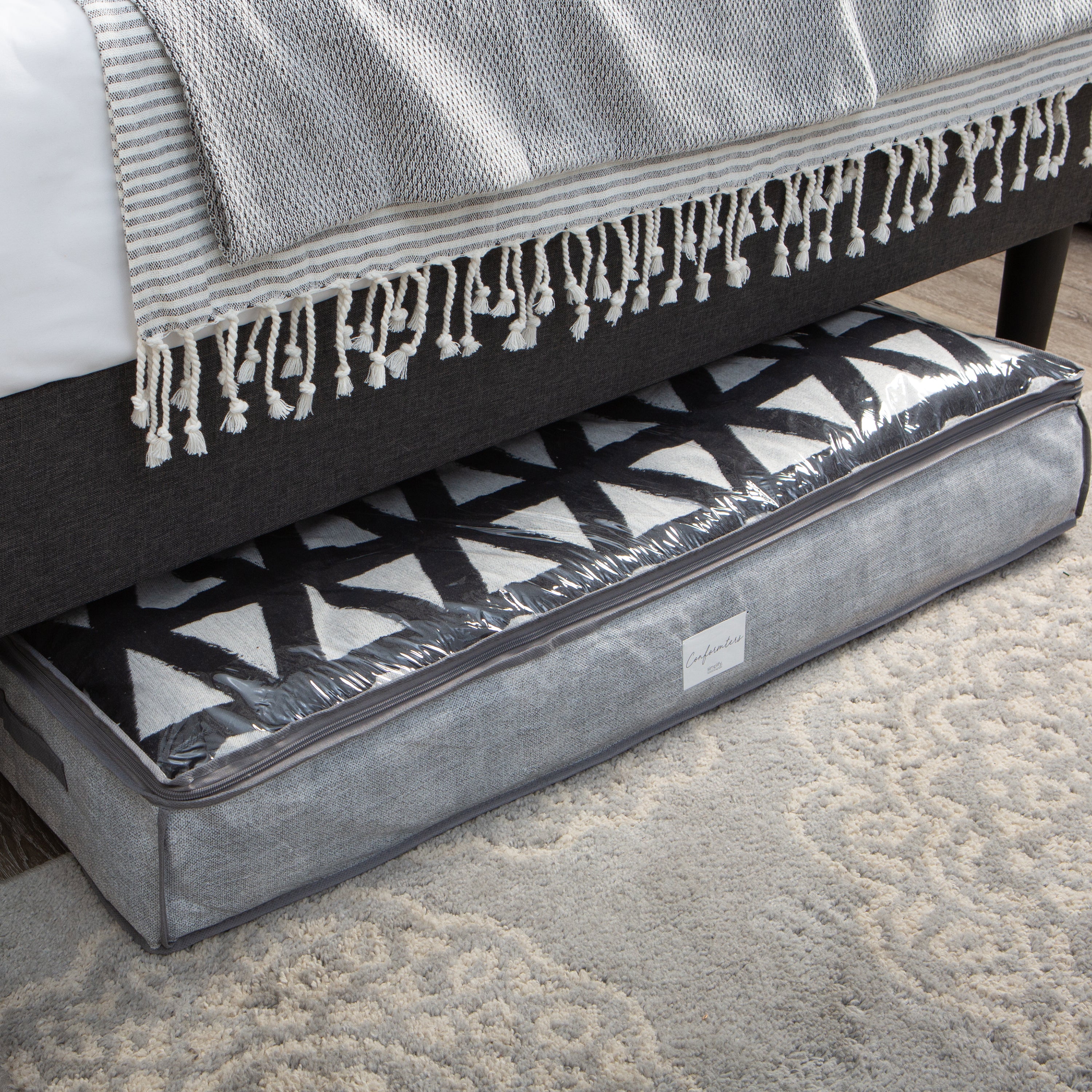 Simplify Under the Bed Storage Bag in Heather Grey - Image 4