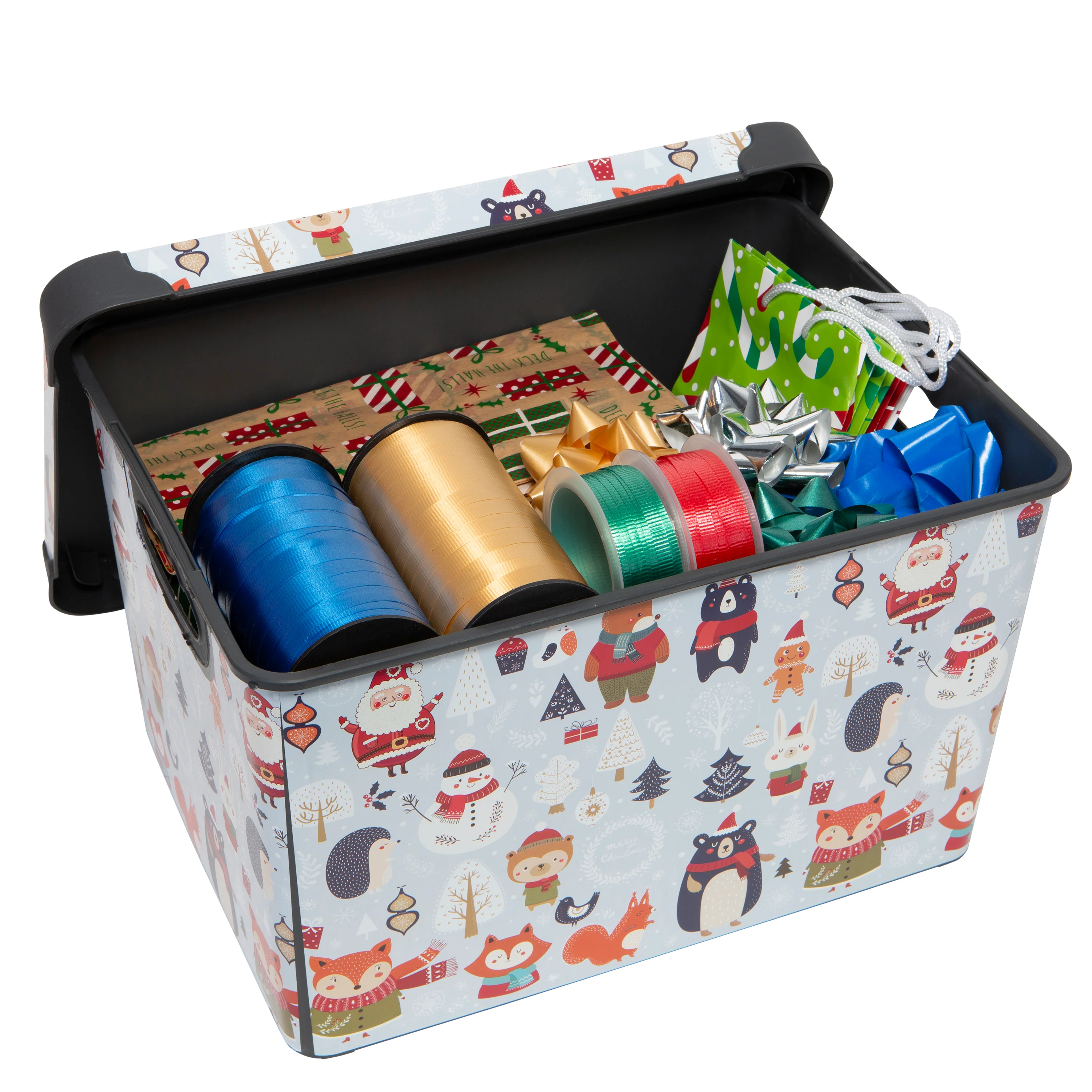 Simplify Woodland Winter Design Storage Tote Bin - Image 3
