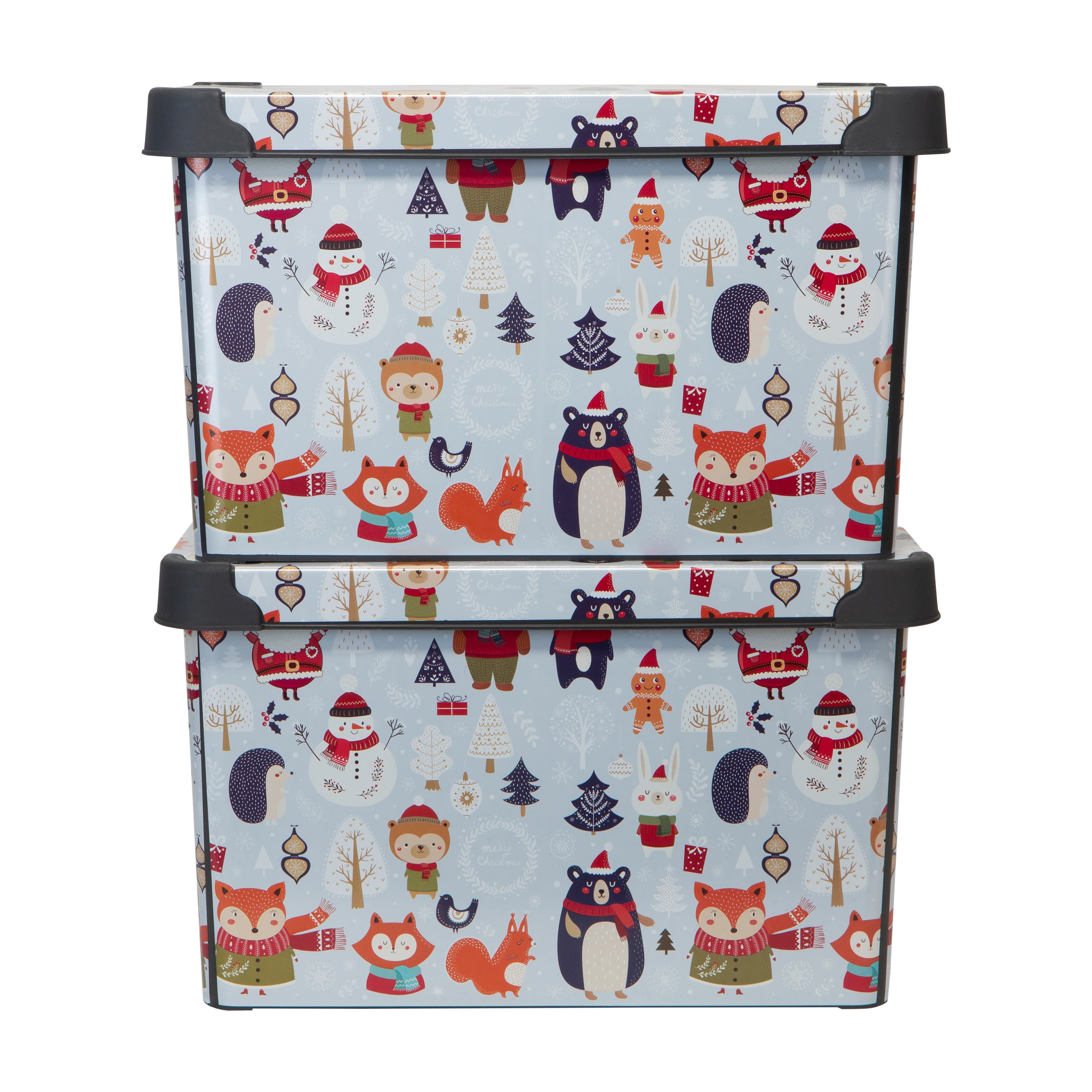 Simplify Woodland Winter Design Storage Tote Bin - Image 4