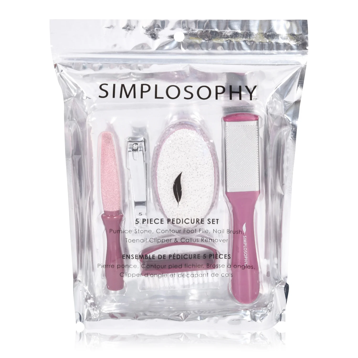 Simplosophy 5 Piece Pedicure Set, Assorted Colors - Image 3
