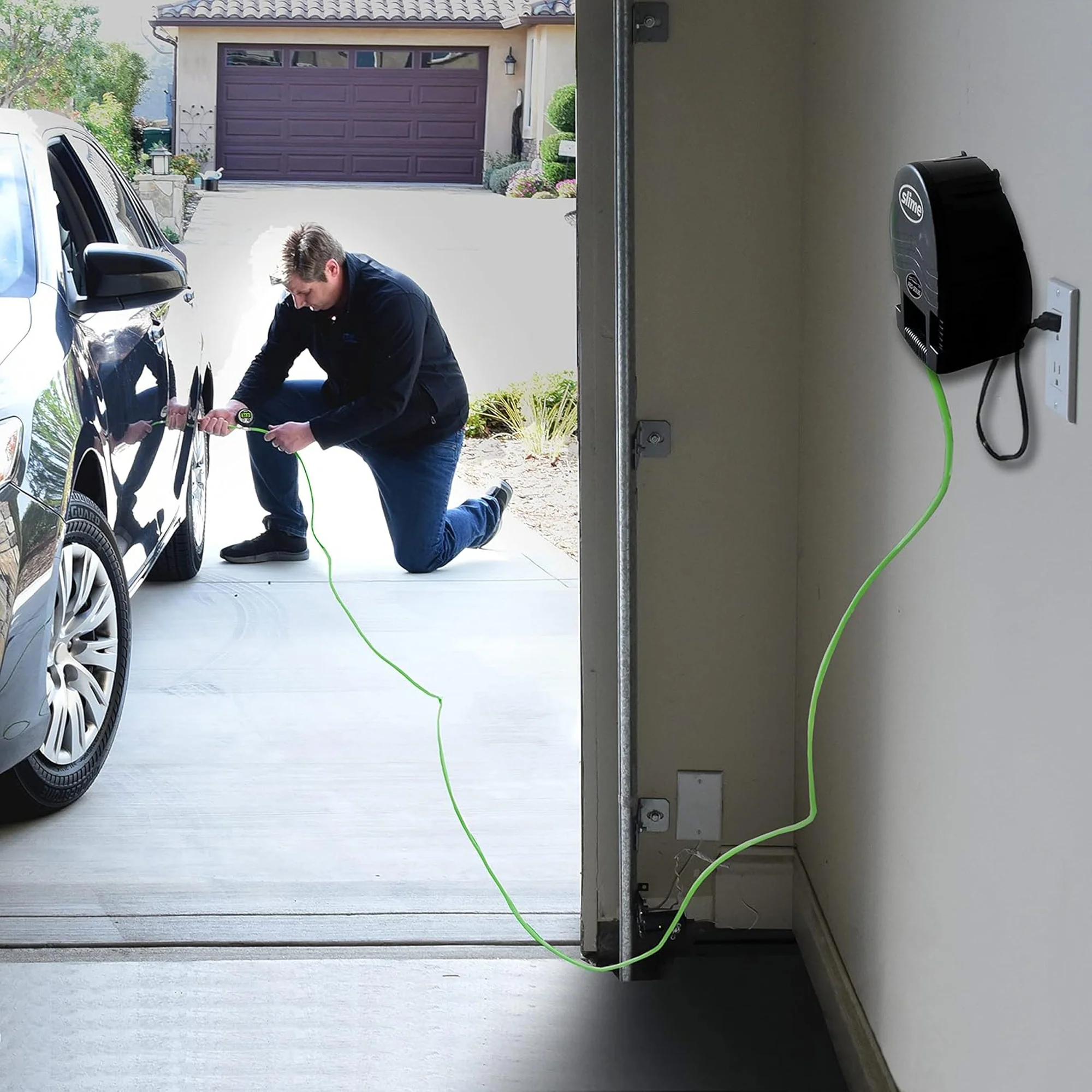 Slime Wall Mounted Garage Air Inflation Station, Cars, Trucks, Bicycles, 120V - Image 3