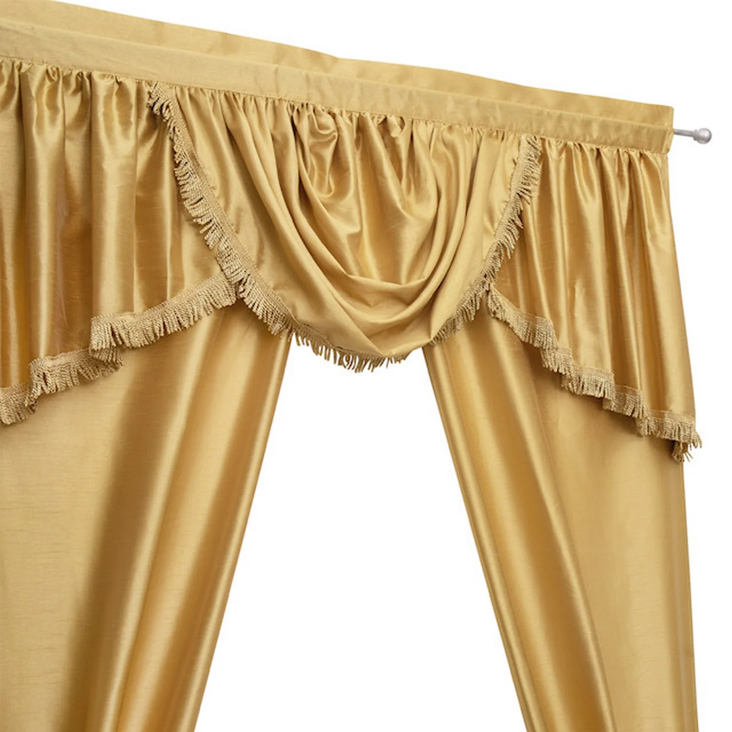 Sorento Faux Silk Rod Pocket 5-Piece Complete Window Curtains Set, 56x84 Inches - Image 10