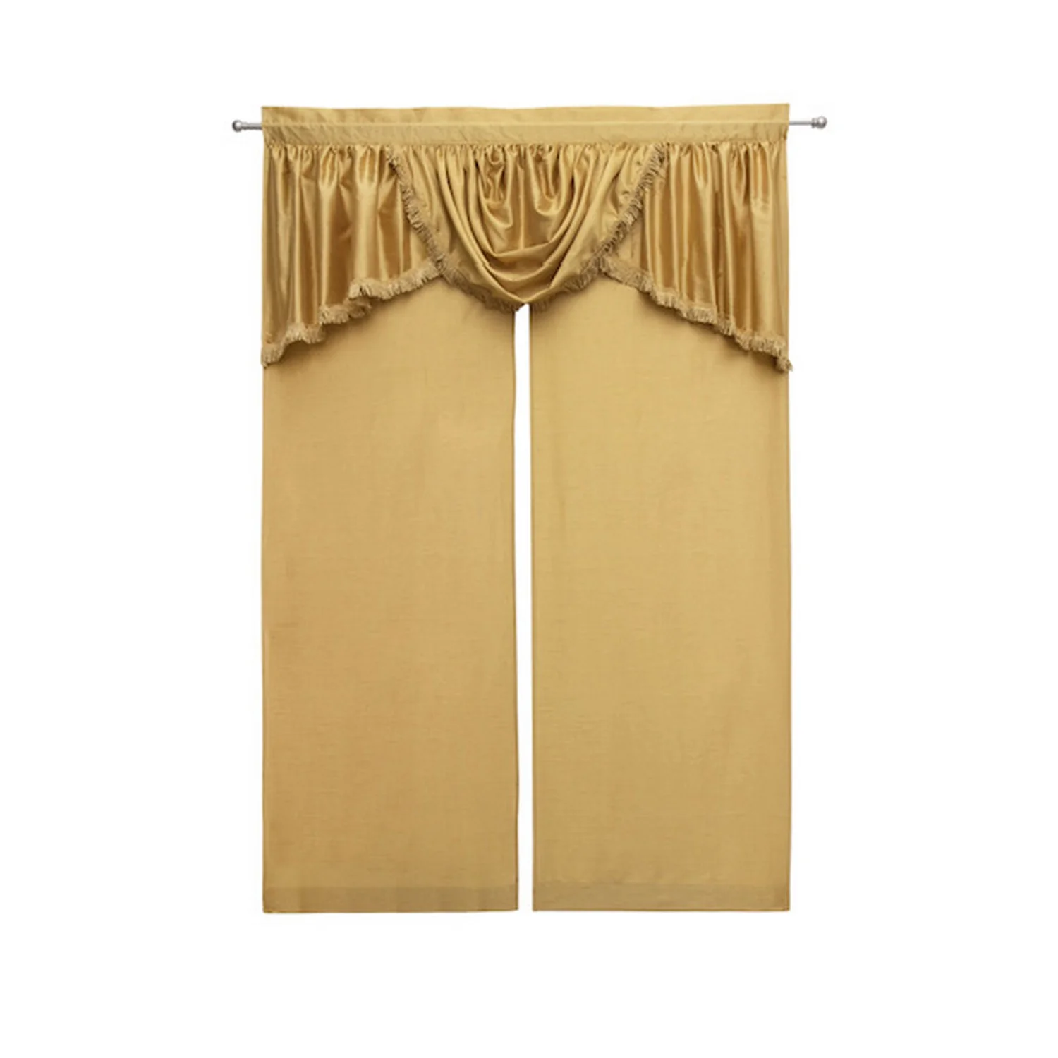 Sorento Faux Silk Rod Pocket 5-Piece Complete Window Curtains Set, 56x84 Inches - Image 12