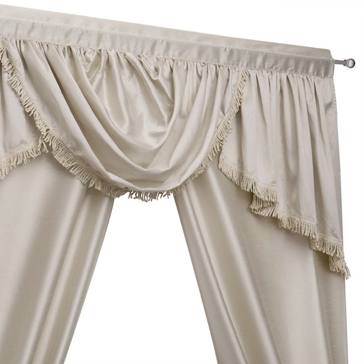 Sorento Faux Silk Rod Pocket 5-Piece Complete Window Curtains Set, 56x84 Inches - Image 26