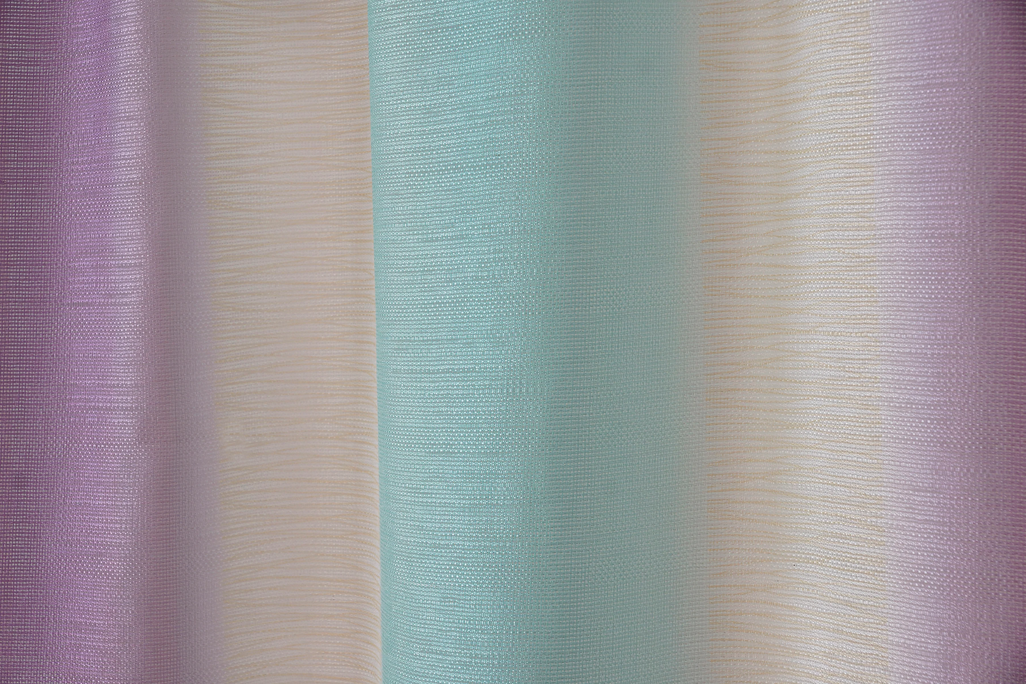 Spectrum Textured Sheer Rod Pocket Panel, Lilac Turquoise, 50x84 Inches - Image 3