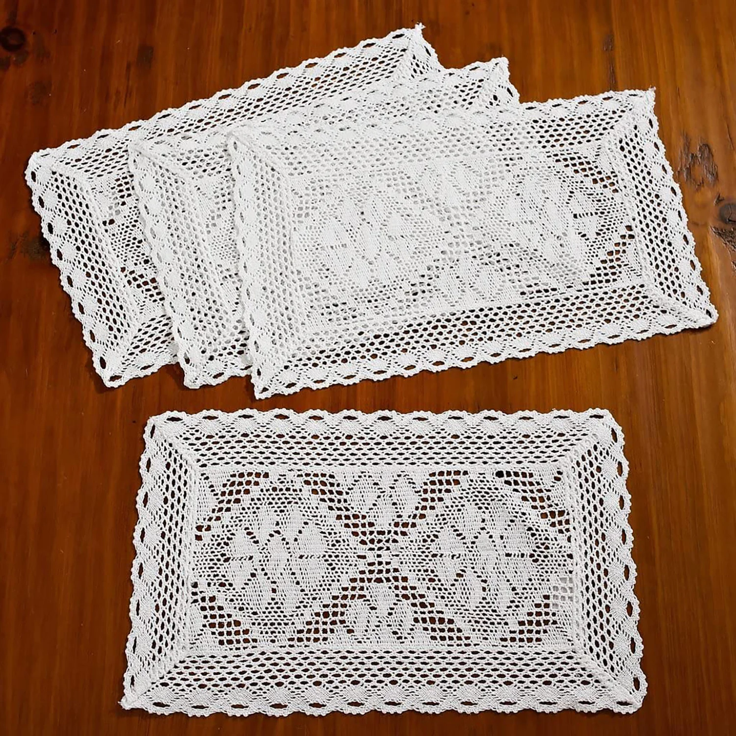 Stars Crochet Vintage Lace Design Table Runner - Image 4