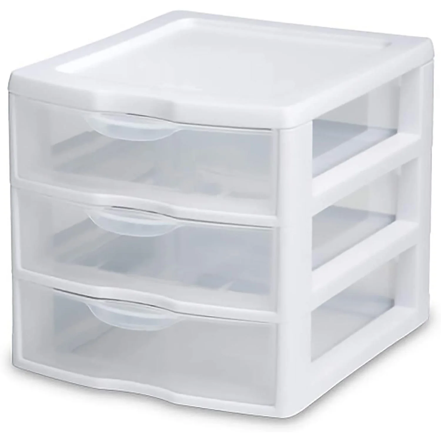 Sterilite Mini 3 Drawer Unit Countertop Drawer, Clear, 10x8x8 Inches - Image 2