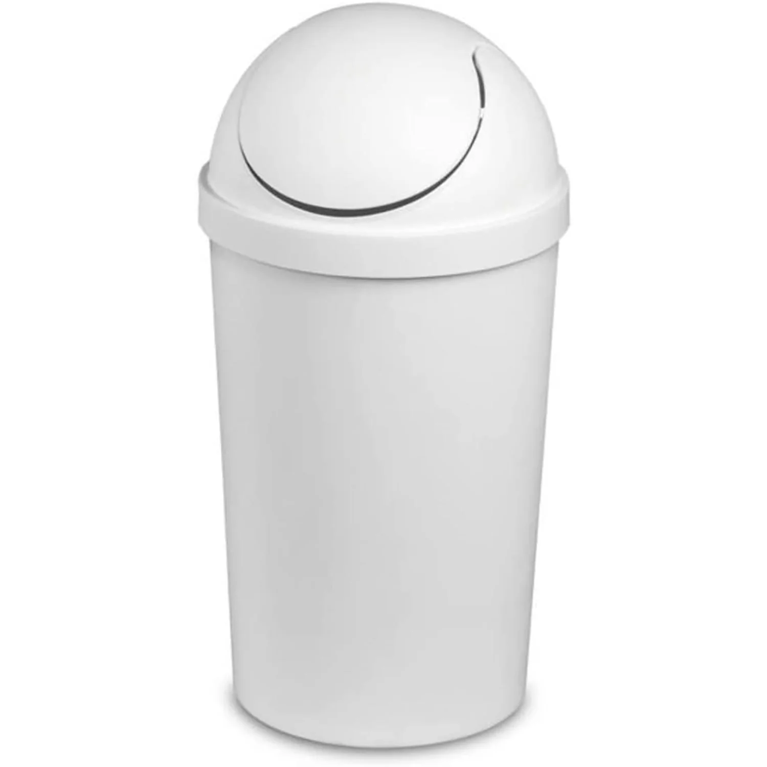 Sterilite Round SwingTop Wastebasket, White, 3 Gallon - Image 2