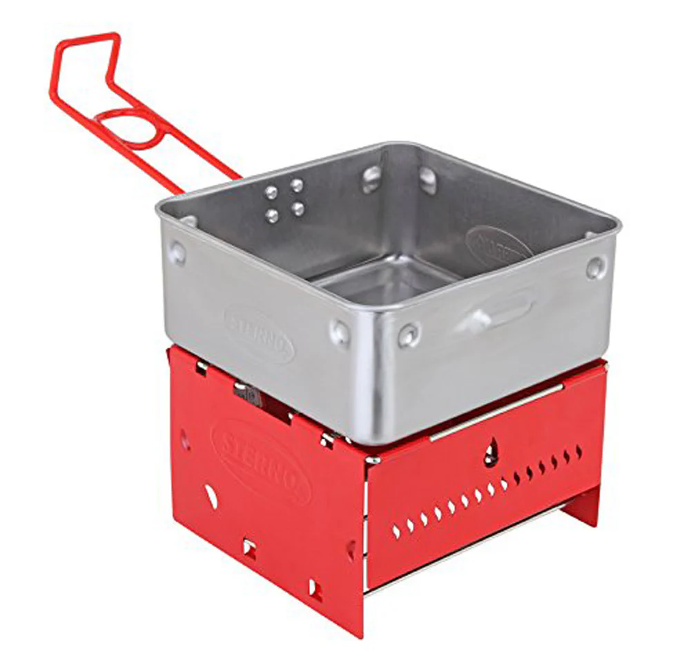 Sterno Camp Stove Kit With Frame and Wind-Shield Panels, Red-Gray - Image 4
