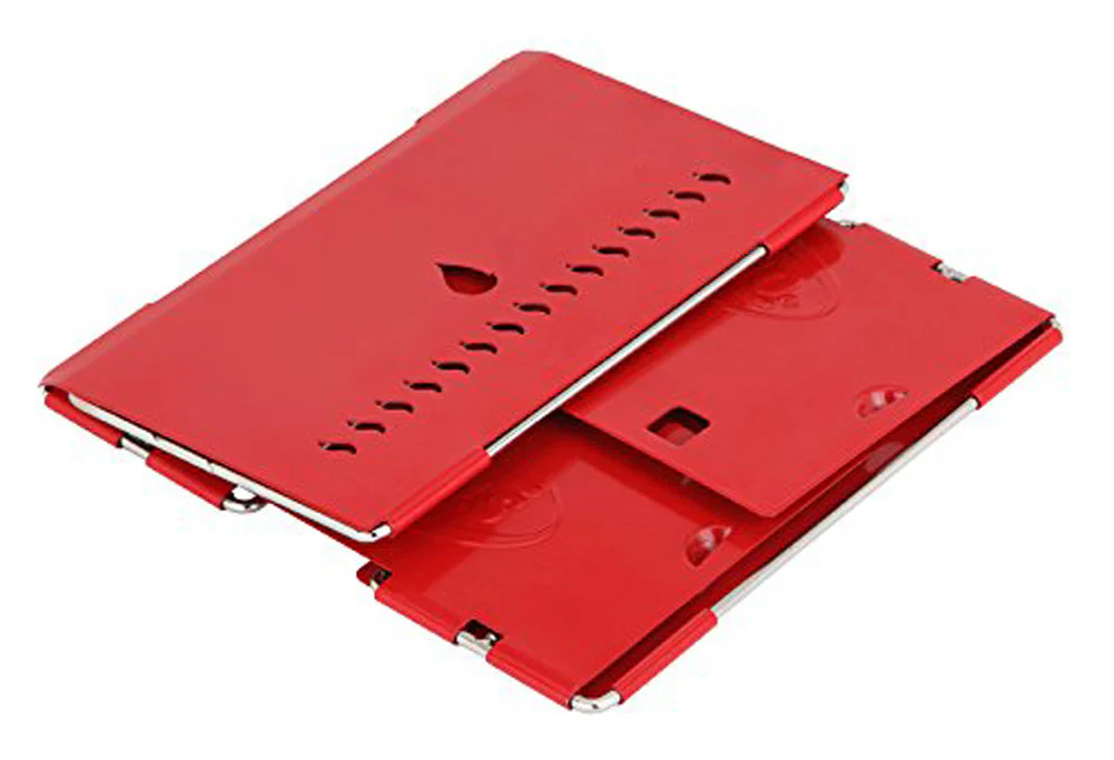 Sterno Camp Stove Kit With Frame and Wind-Shield Panels, Red-Gray - Image 7