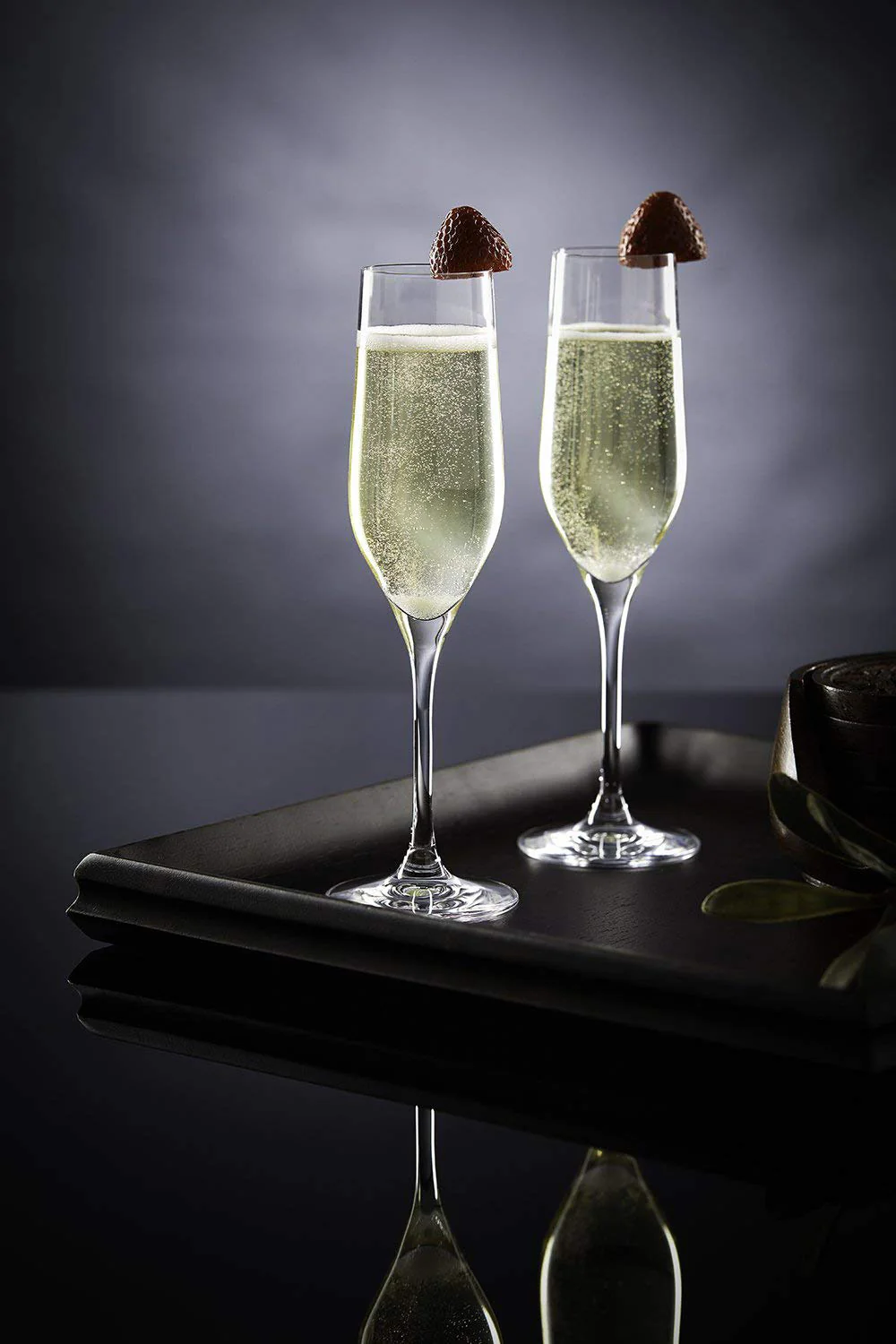 Stolzle Eclipse Crystal Glass Champagne Flutes, 6.25 Ounces, Set of 6 - Image 2