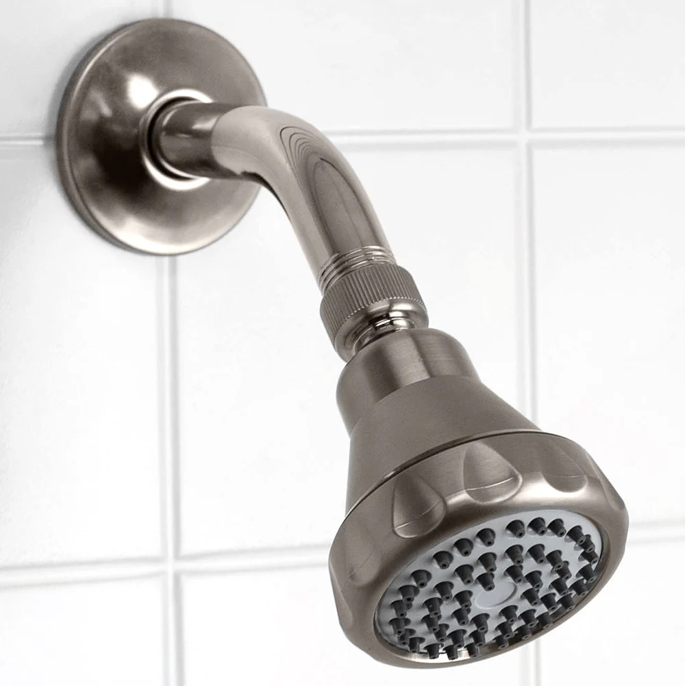 Sunbeam Single Function Fixed Shower Head, Brushed Satin Nickel - Image 2