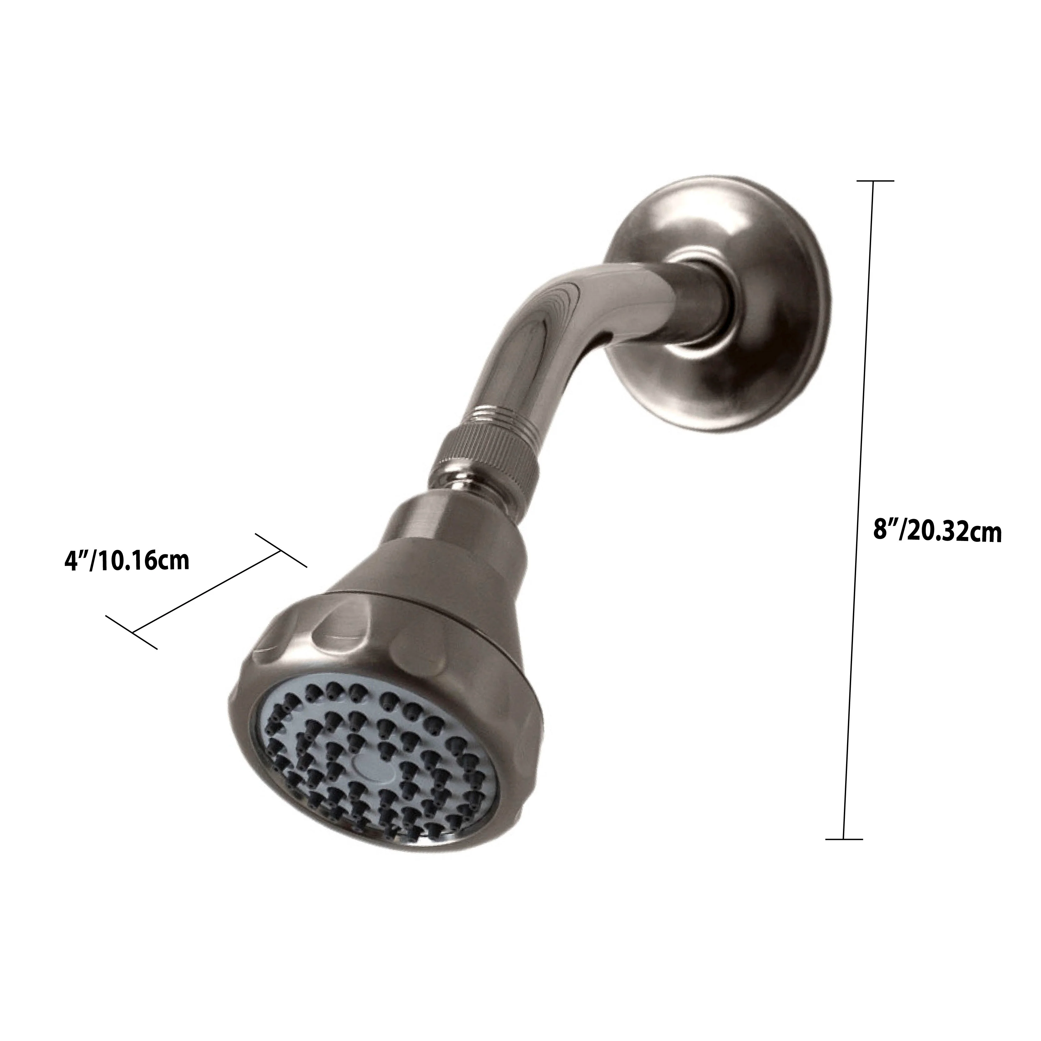 Sunbeam Single Function Fixed Shower Head, Brushed Satin Nickel - Image 9
