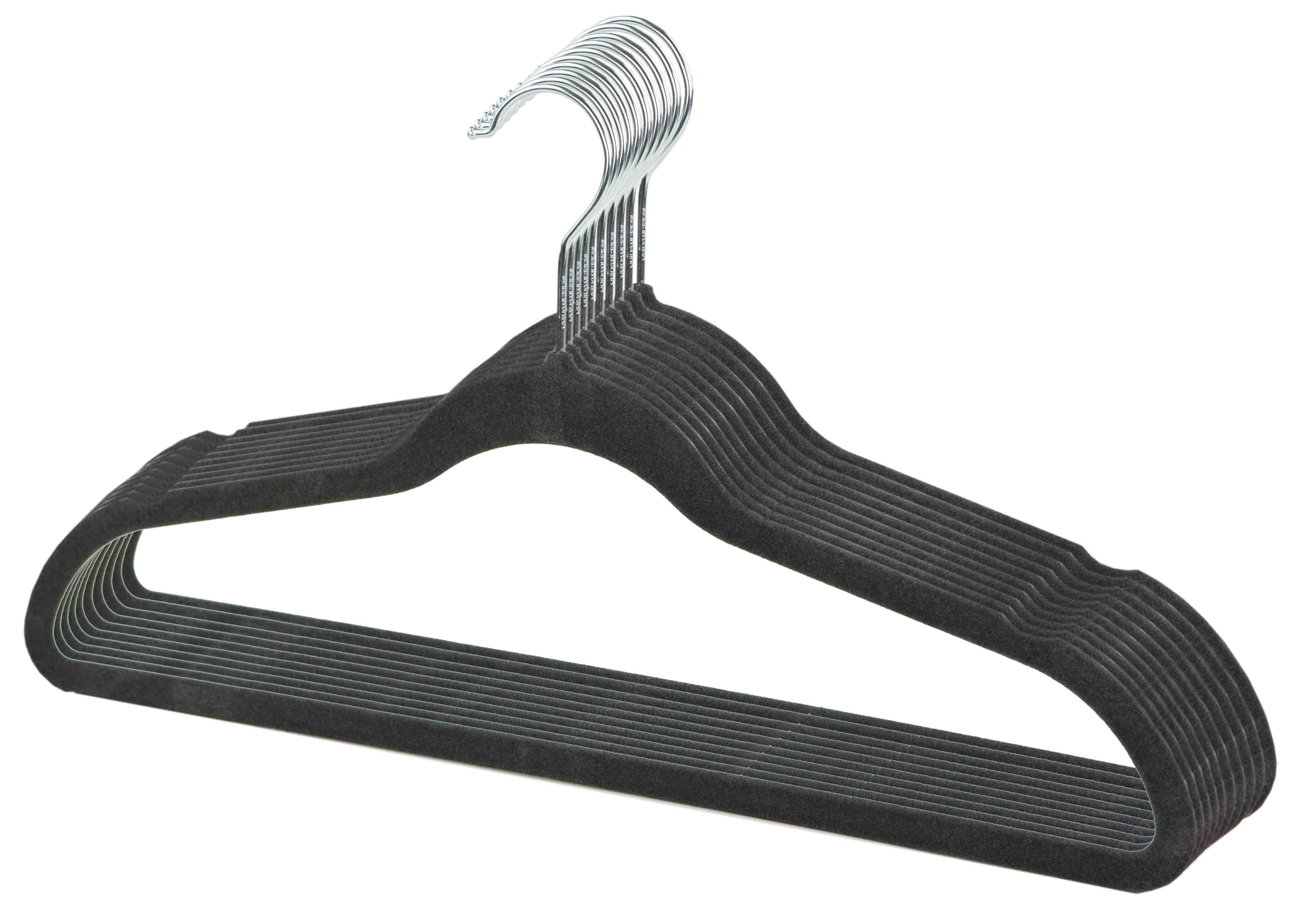Sunbeam Velvet Hanger, (Pack of 10), Charcoal Grey
