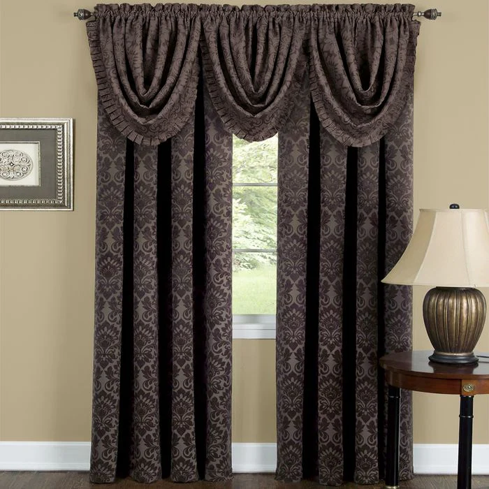 Sutton Window Curtain Panel 52x63 - Brown