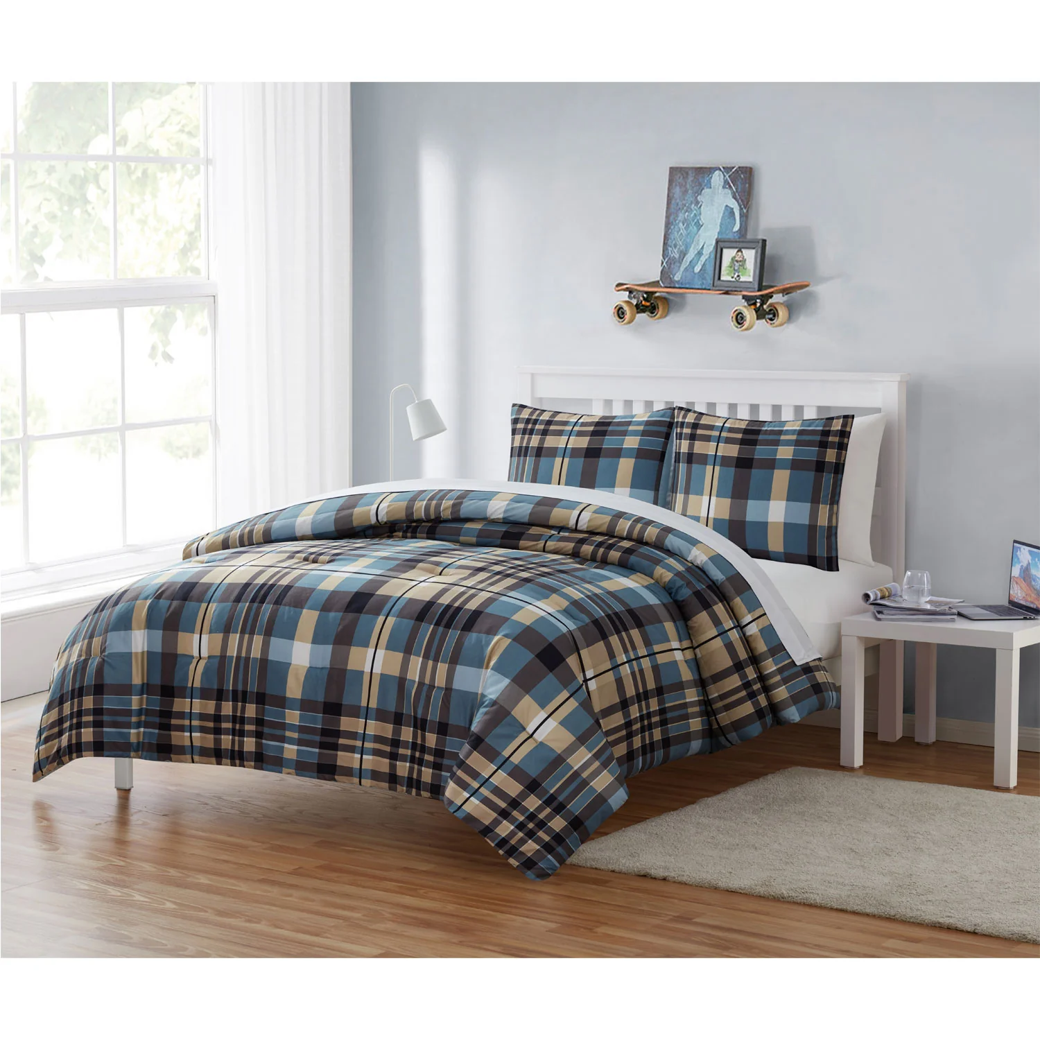 Tahari Kids Bedding Comforter Set with Shams, Kitt Plaid - Image 5