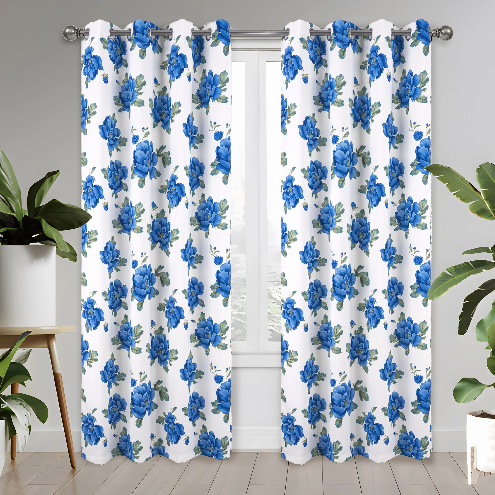 Tamara Floral Room Darkening Grommet Window Panel, 54x84 Inches - Image 7