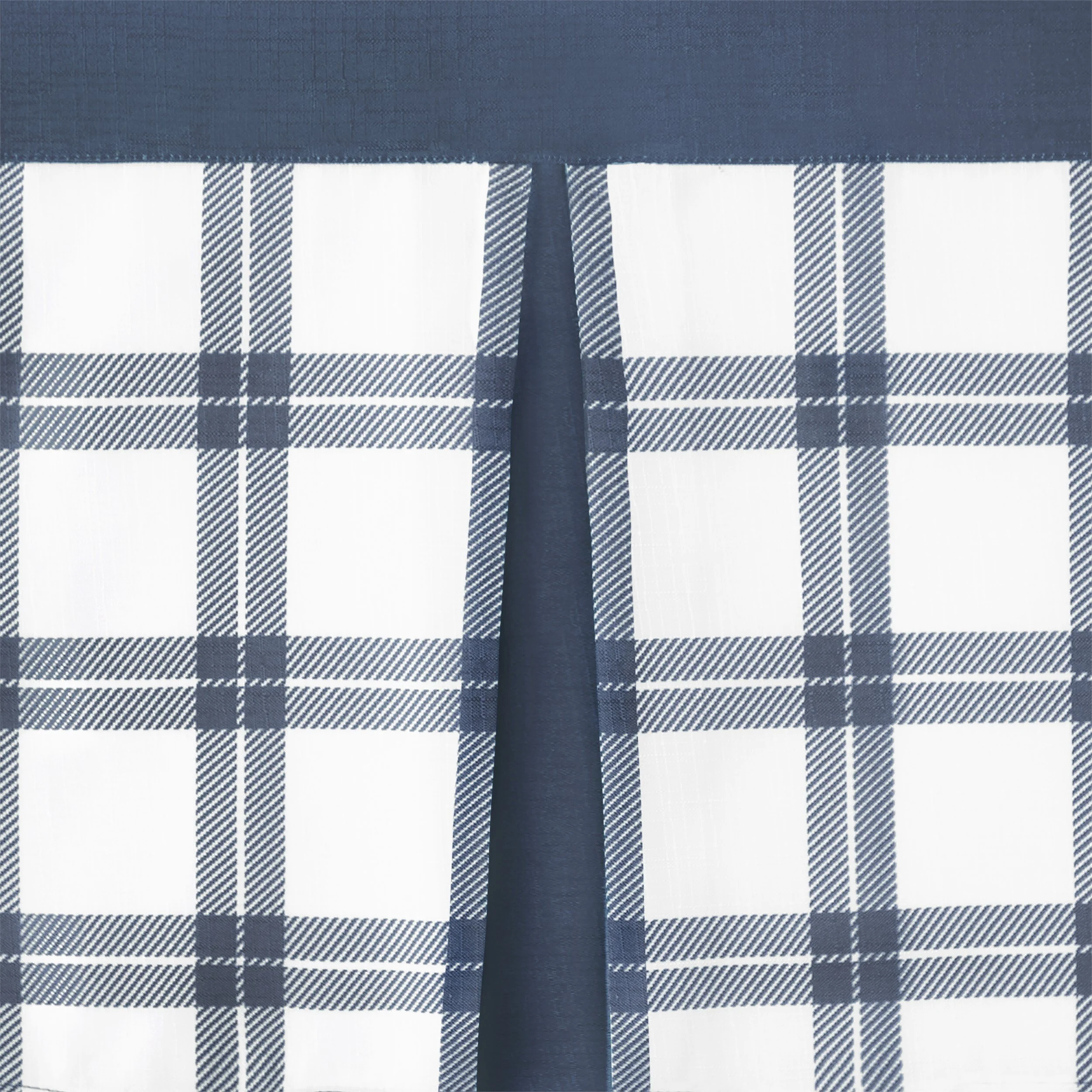 Tate Printed Windowpane Plaid Kitchen Curtain and Valance Set, Tiers 55x36, Valance 56x13 Inches - Image 25
