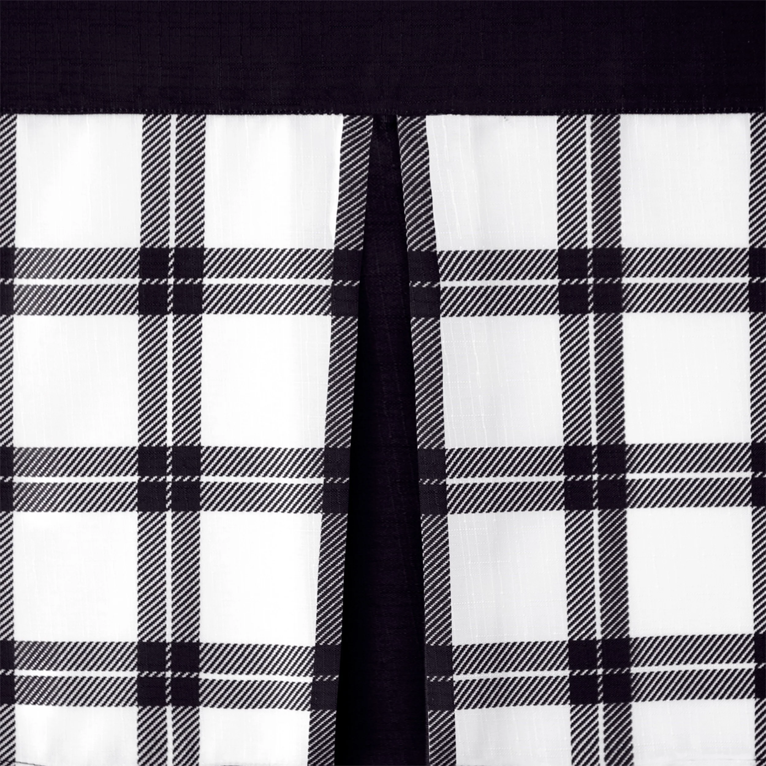 Tate Printed Windowpane Plaid Kitchen Curtain and Valance Set, Tiers 55x36, Valance 56x13 Inches - Image 34