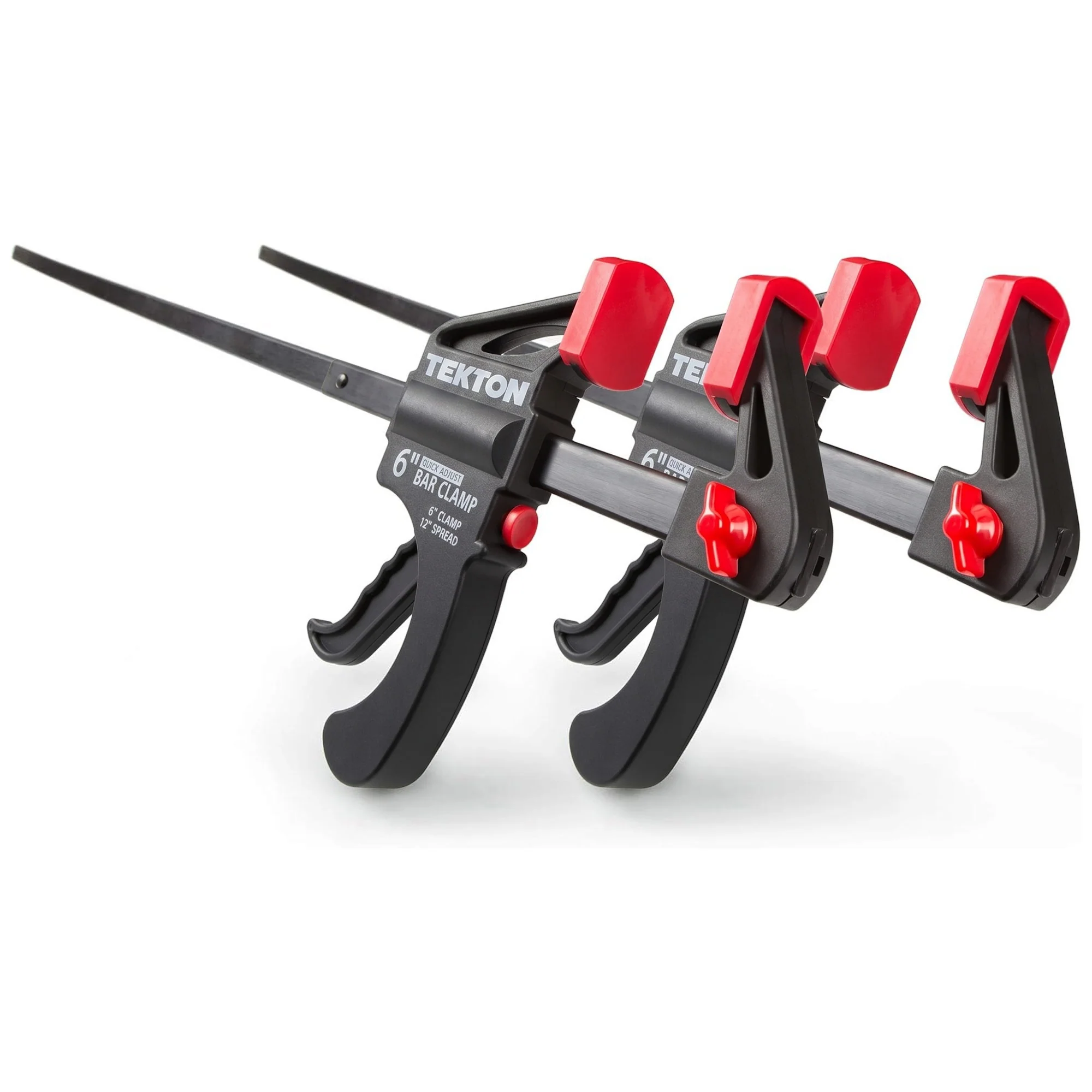 TEKTON 2-Piece Ratchet Clamp Spreader Set, Red-Black, 12x6 Inches