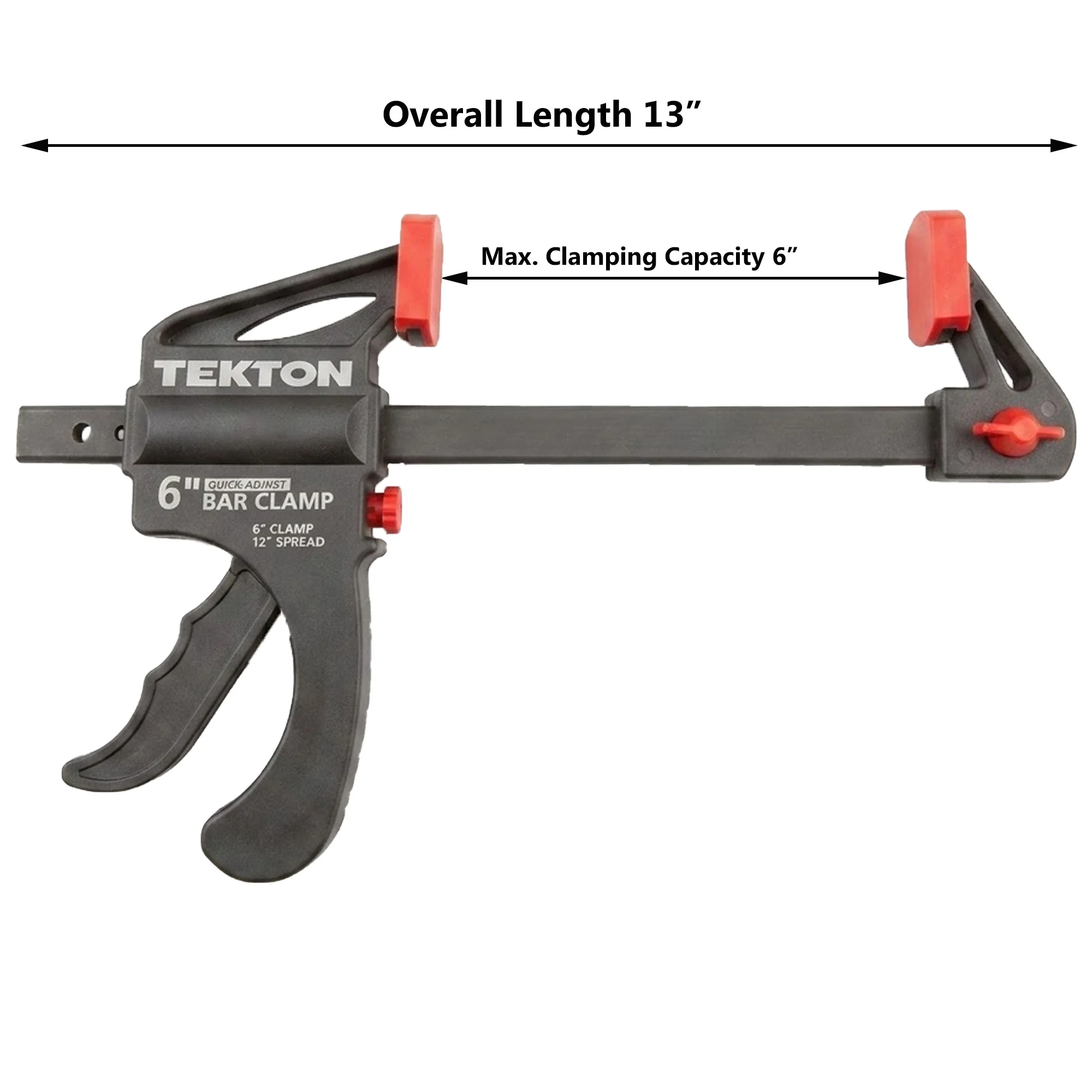 TEKTON 2-Piece Ratchet Clamp Spreader Set, Red-Black, 12x6 Inches - Image 3