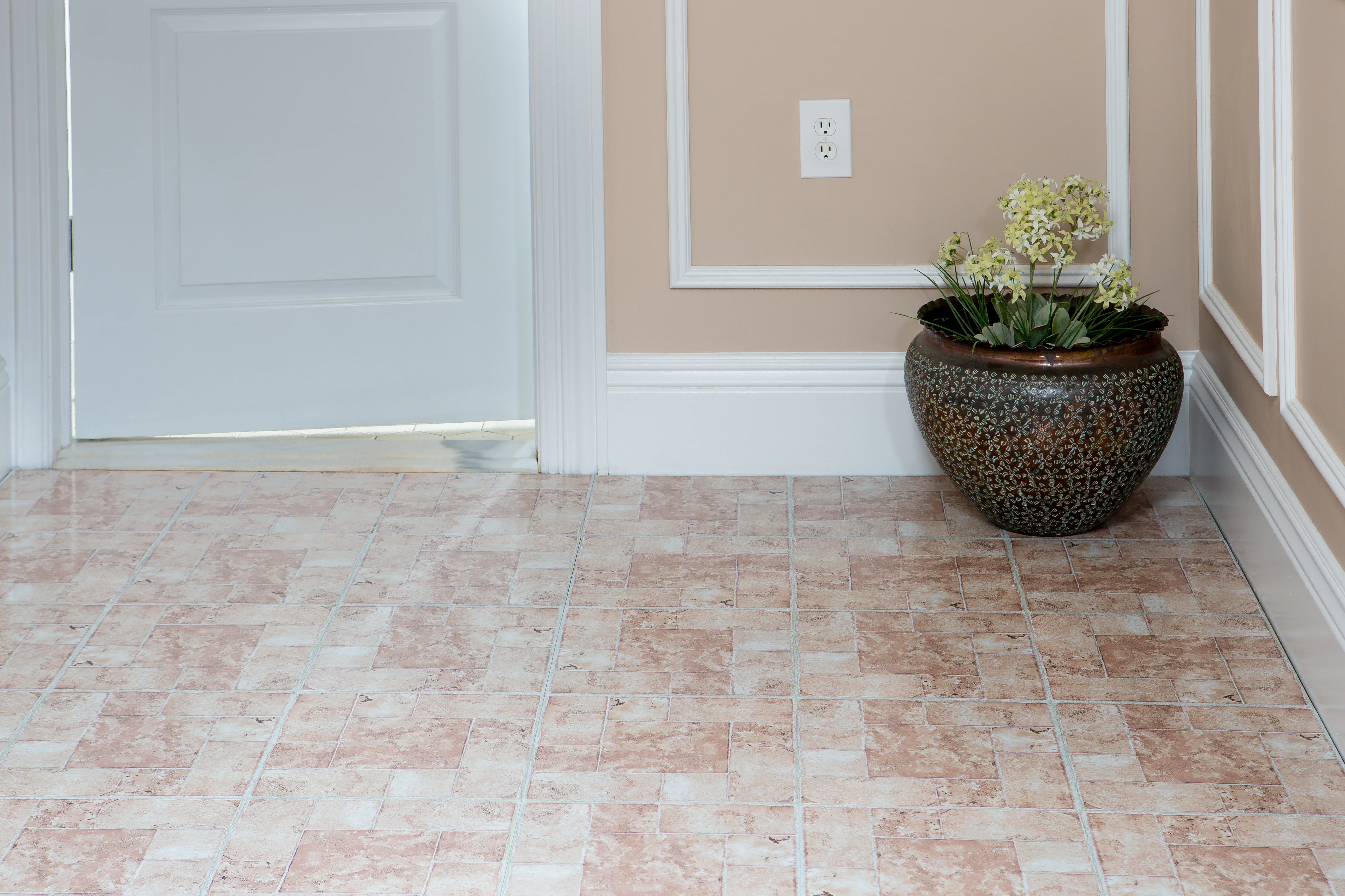 Tivoli Beige Terracotta 12x12 Self Adhesive Vinyl Floor Tile - 45 Tiles/45 sq. ft. - Image 2