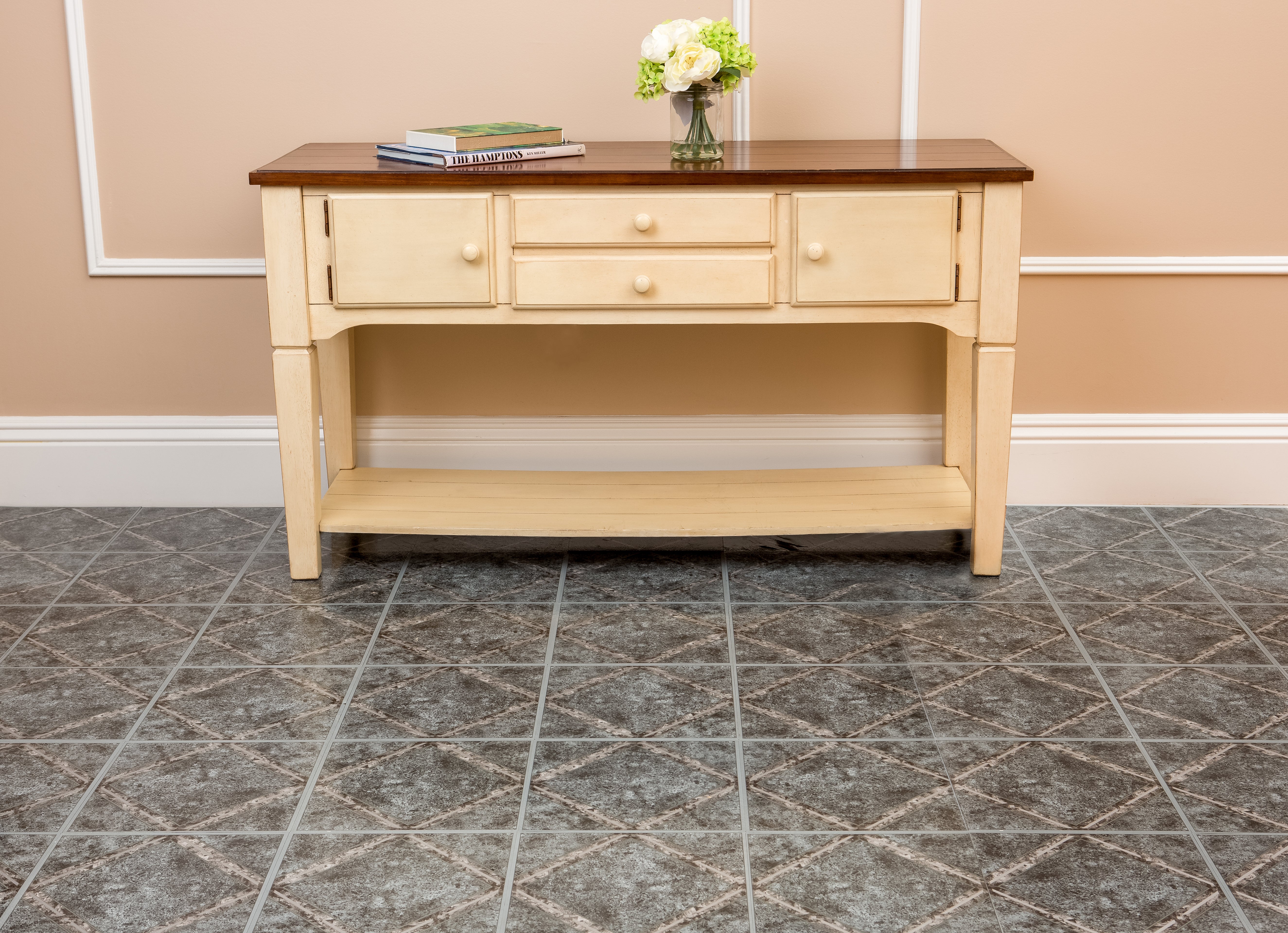 Tivoli Metallic Marble Diamond 12x12 Self Adhesive Vinyl Floor Tile - 45 Tiles/45 sq. ft. - Image 2