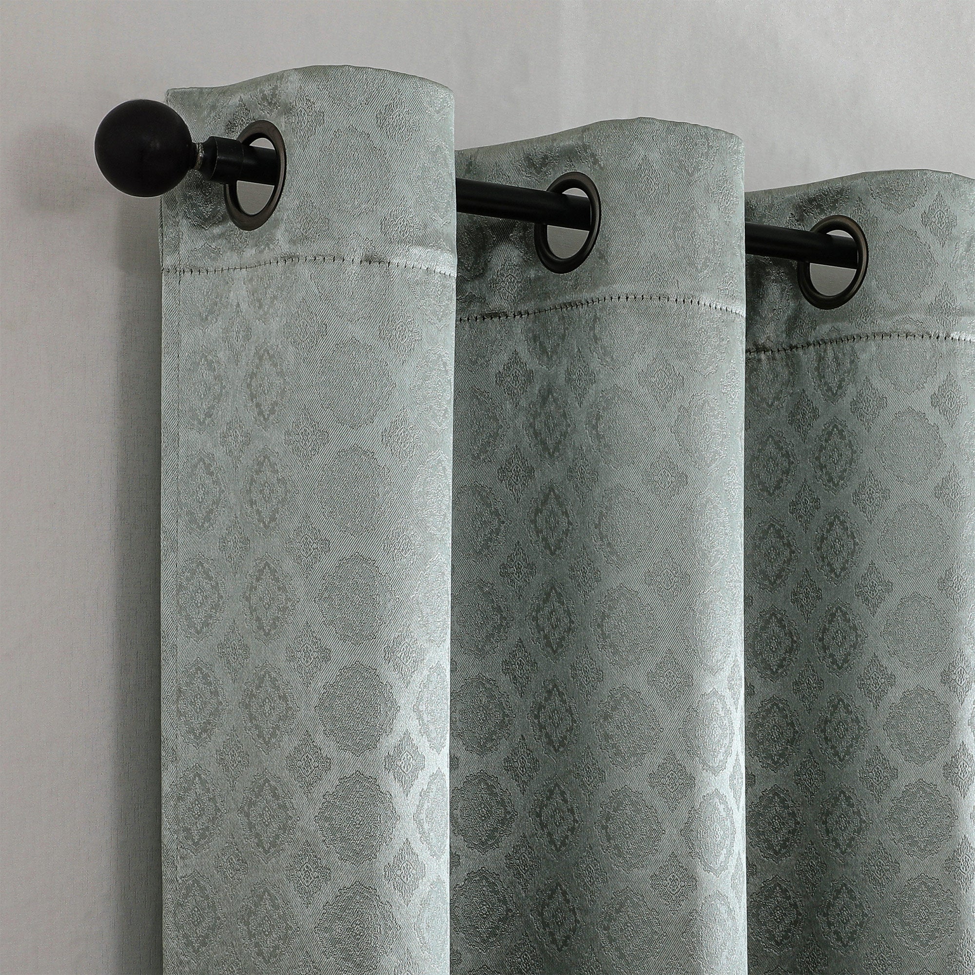 Tobias Damask Metallic Grommet Blackout Window Panel, 52x84 Inches - Image 6