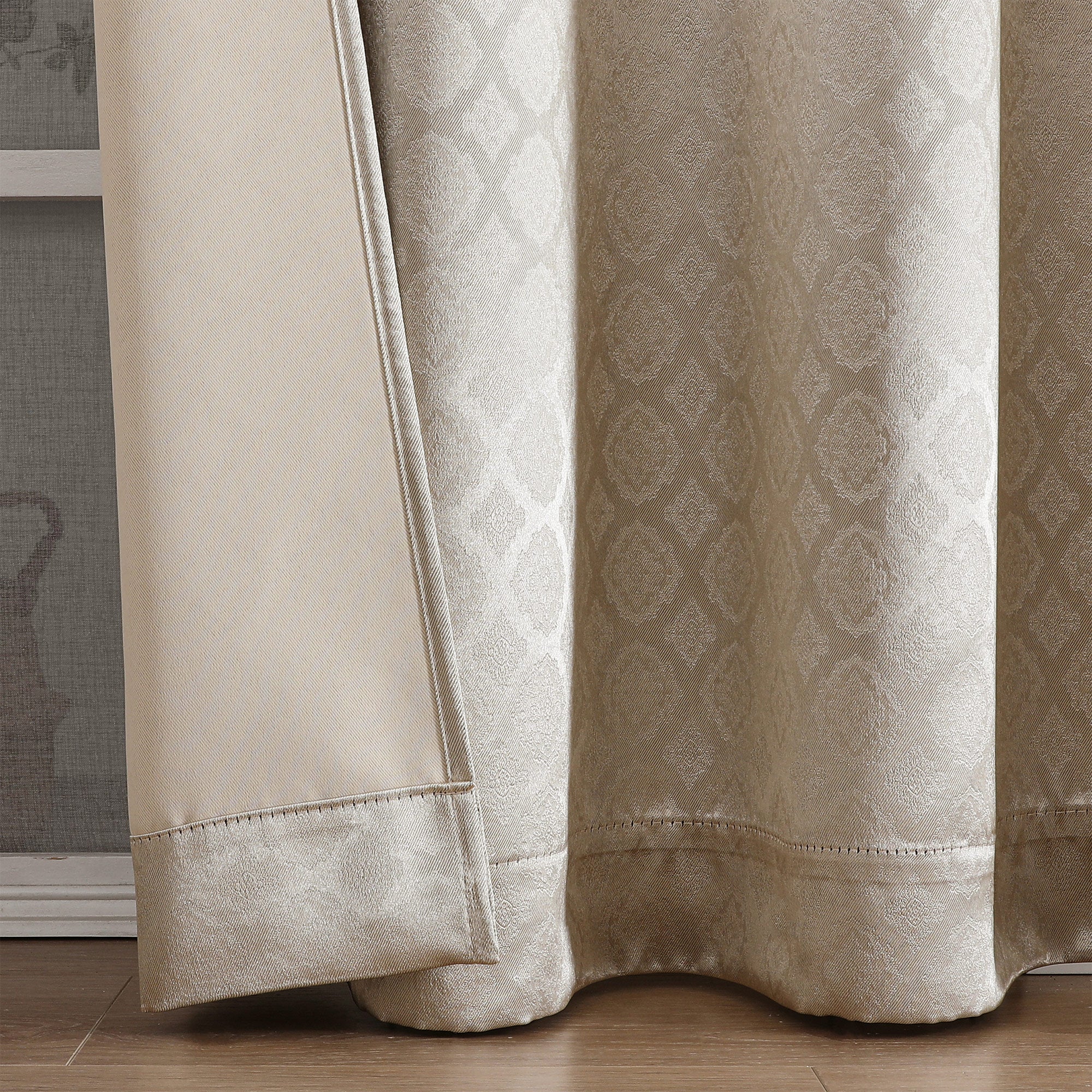 Tobias Damask Metallic Grommet Blackout Window Panel, 52x84 Inches - Image 9