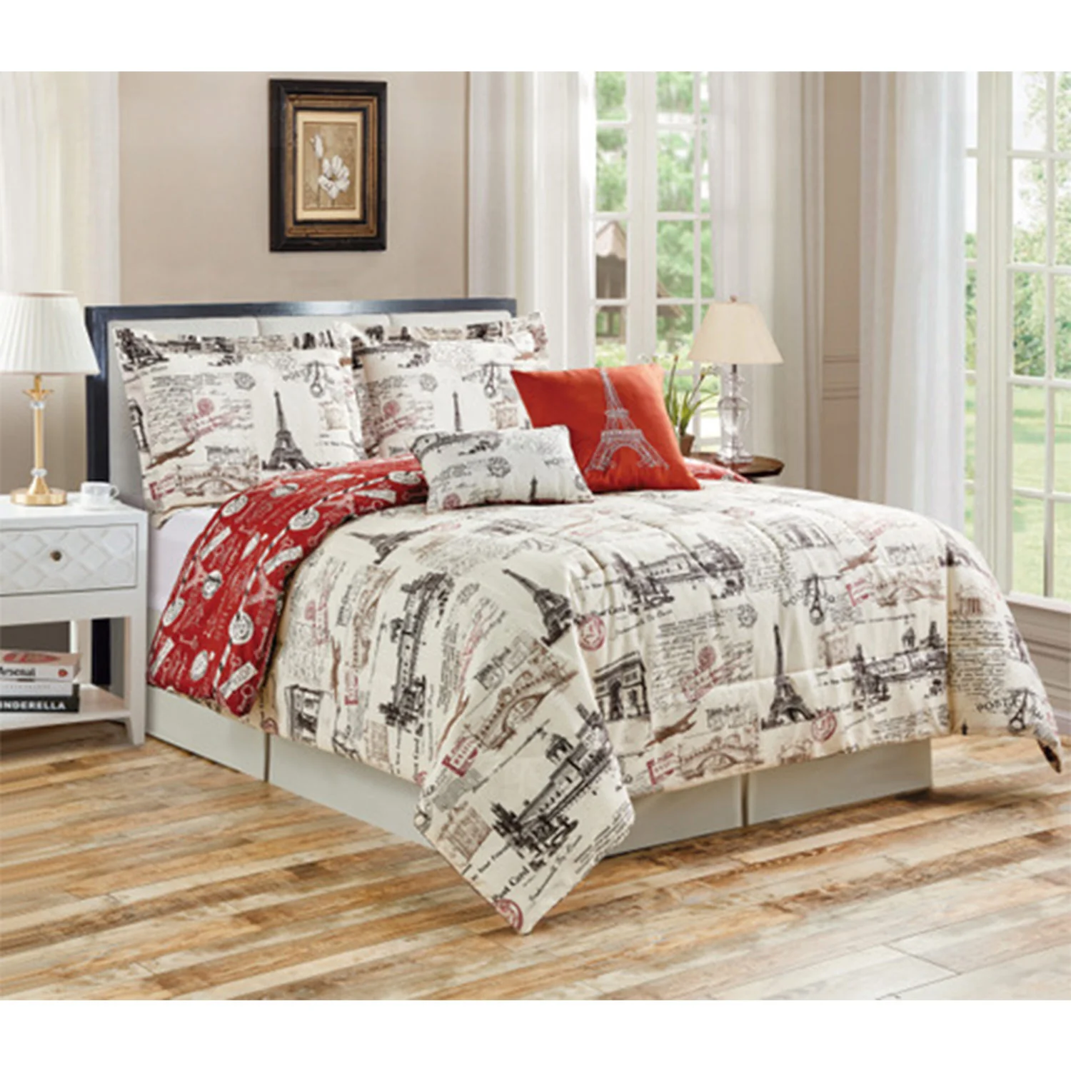 Travelocity Eiffel Tower Printed 5-Piece Comforter Set