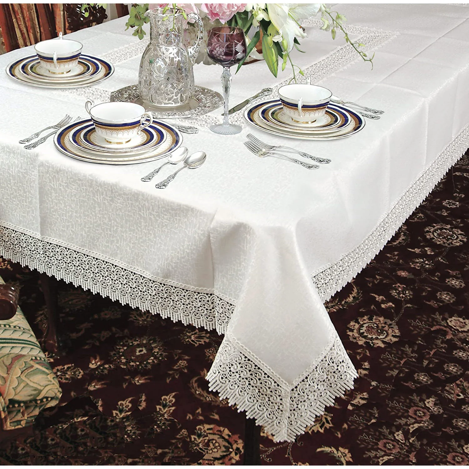 Treasure Macrame Lace Border Tablecloth - Image 6