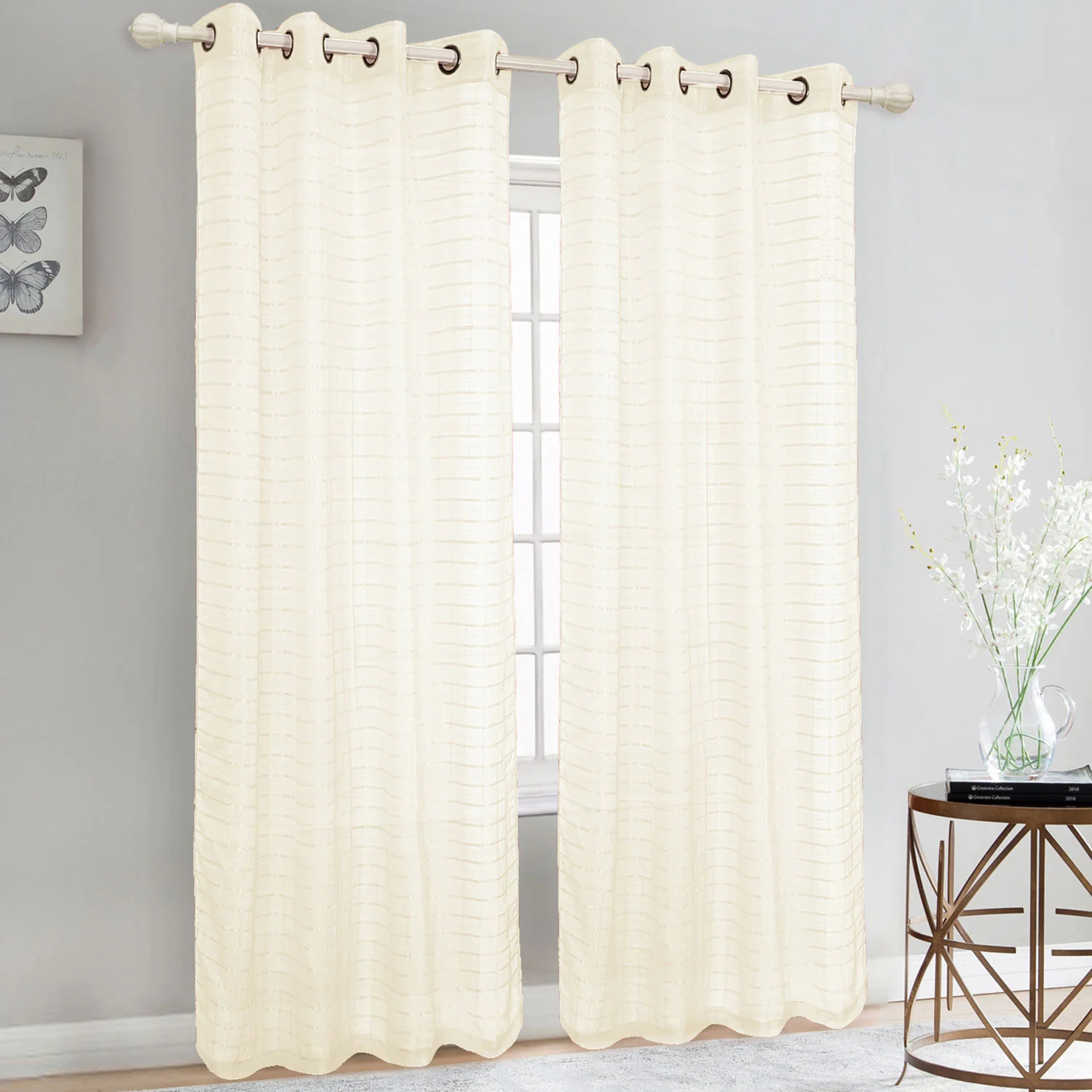 Trenton Box Sheer Voile Window Grommet Panel, 54x84 Inches - Image 13