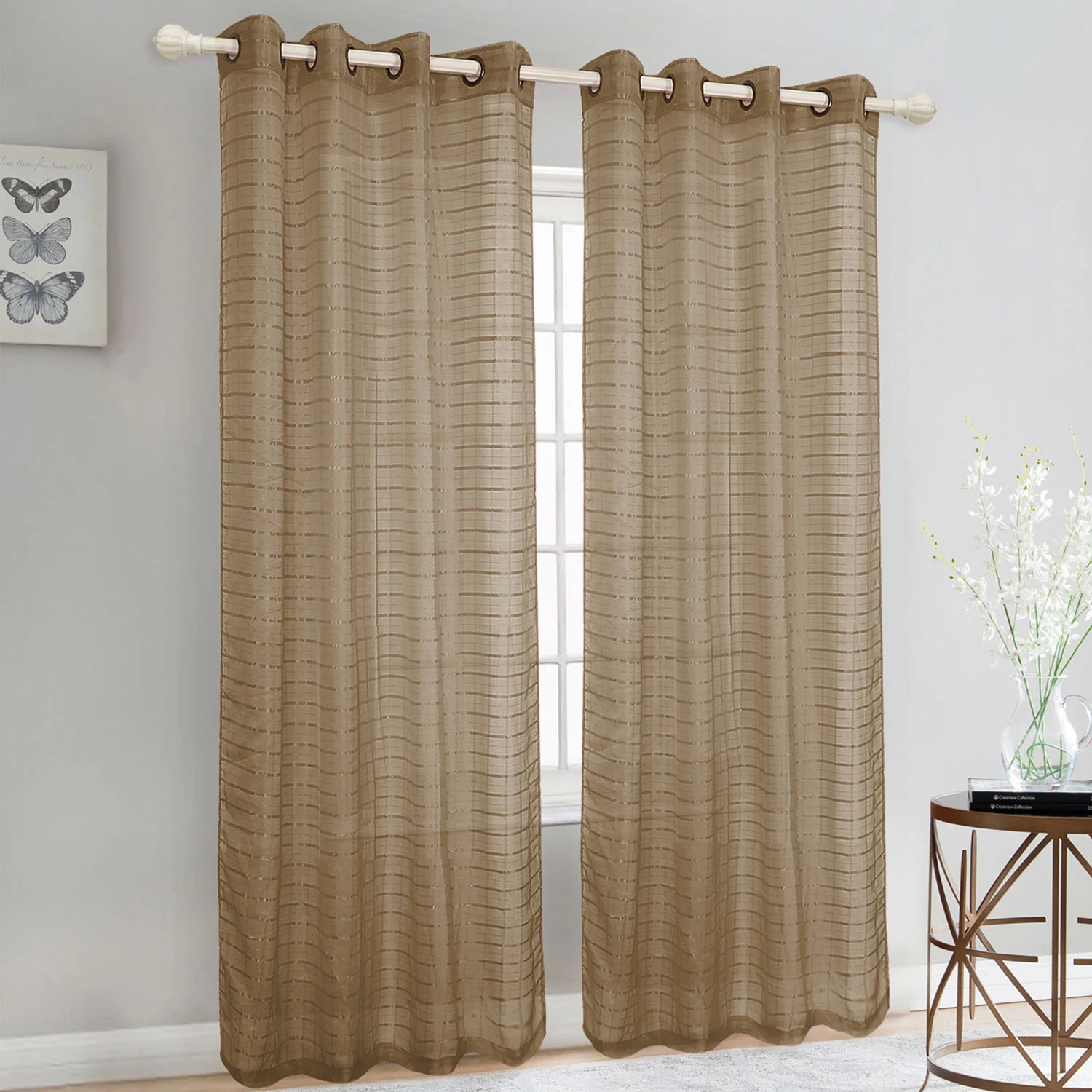 Trenton Box Sheer Voile Window Grommet Panel, 54x84 Inches - Image 9
