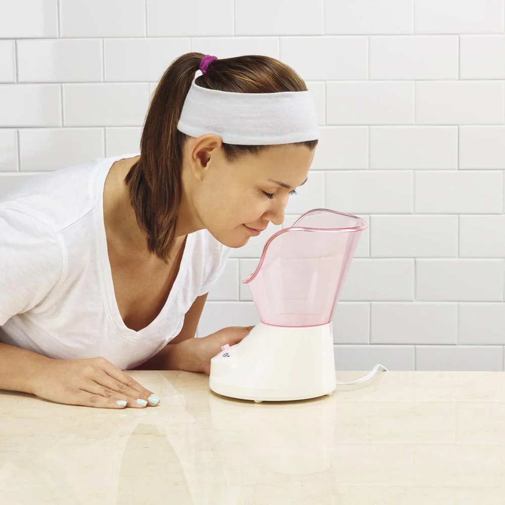 True Glow by Conair Moisturizing Mist Facial Sauna System, Pink-Cream - Image 4