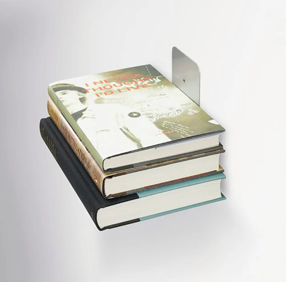 Umbra Conceal Large Invisible Book Shelf Set of 3, Silver, 7x6x5 Inches - Image 4