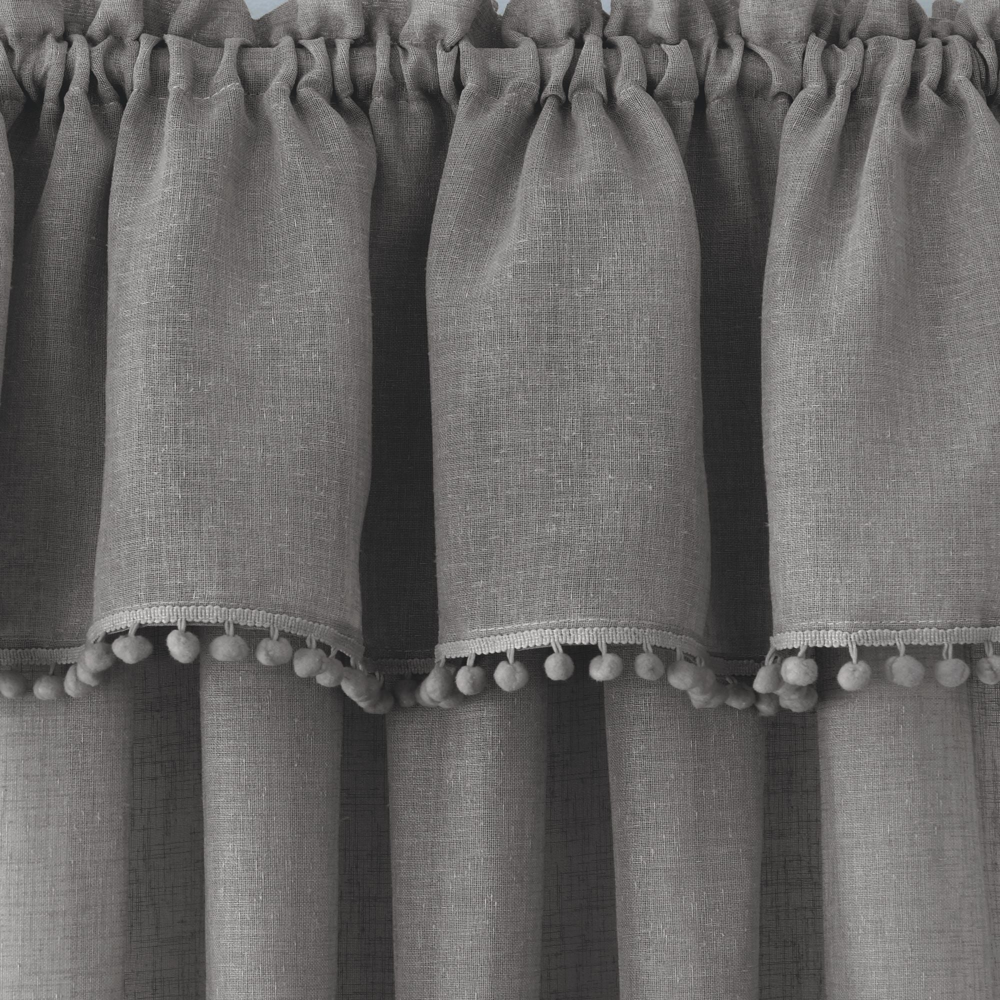 Wallace Rod Pocket Window Curtain Panel - 52x63 - Grey - Image 4
