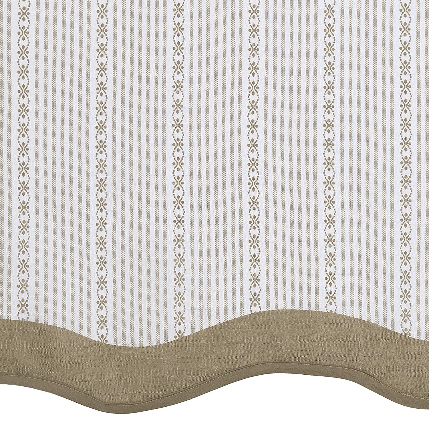 Westport 3-Piece Printed Kitchen Curtain Set, Taupe, Tiers 58x36 Inches, Valance 58x14 Inches - Image 8