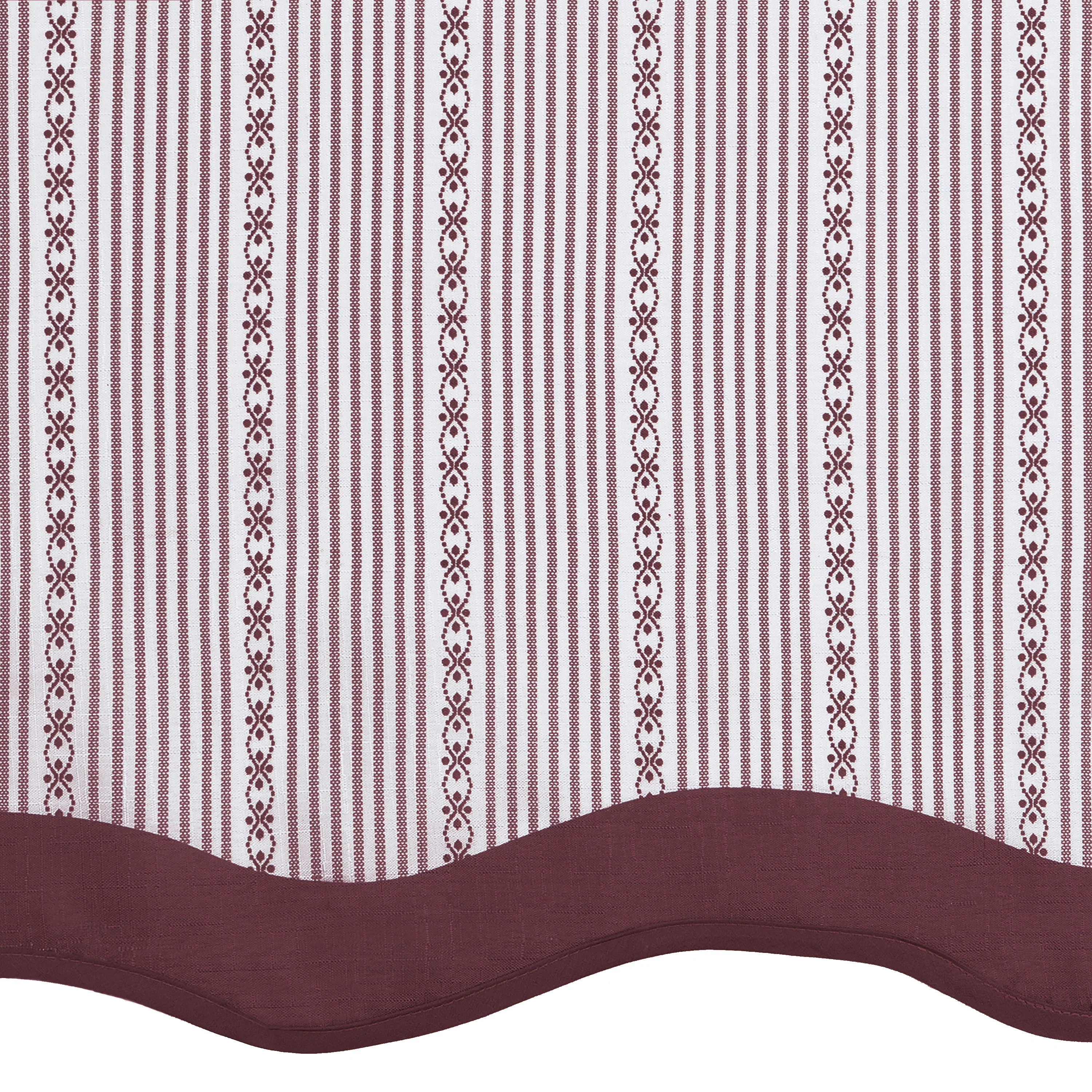 Westport Window Curtain Tier Pair and Valance Set - 58x24 - Burgundy - Image 4