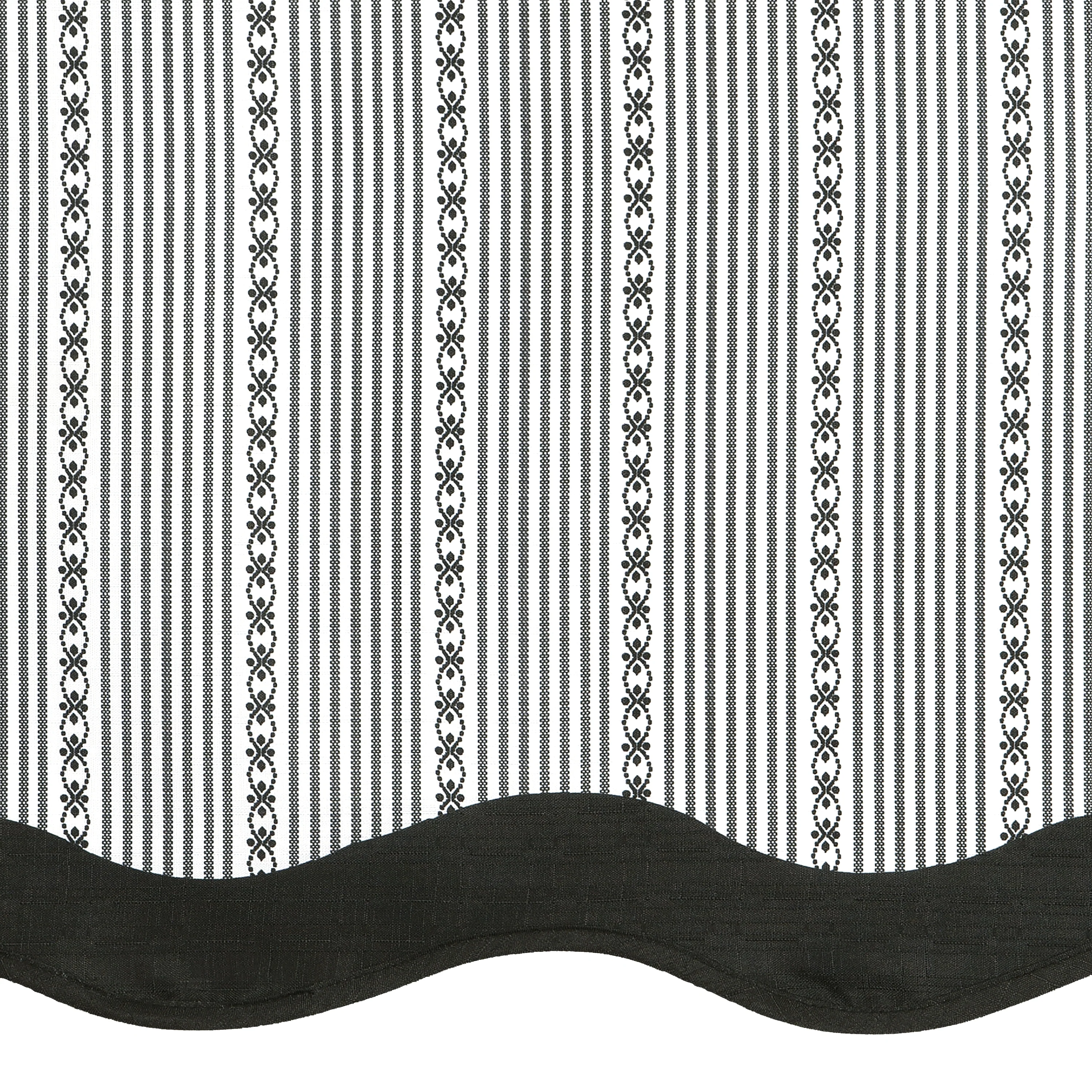 Westport Window Curtain Valance - 58x14 - Black/White - Image 4