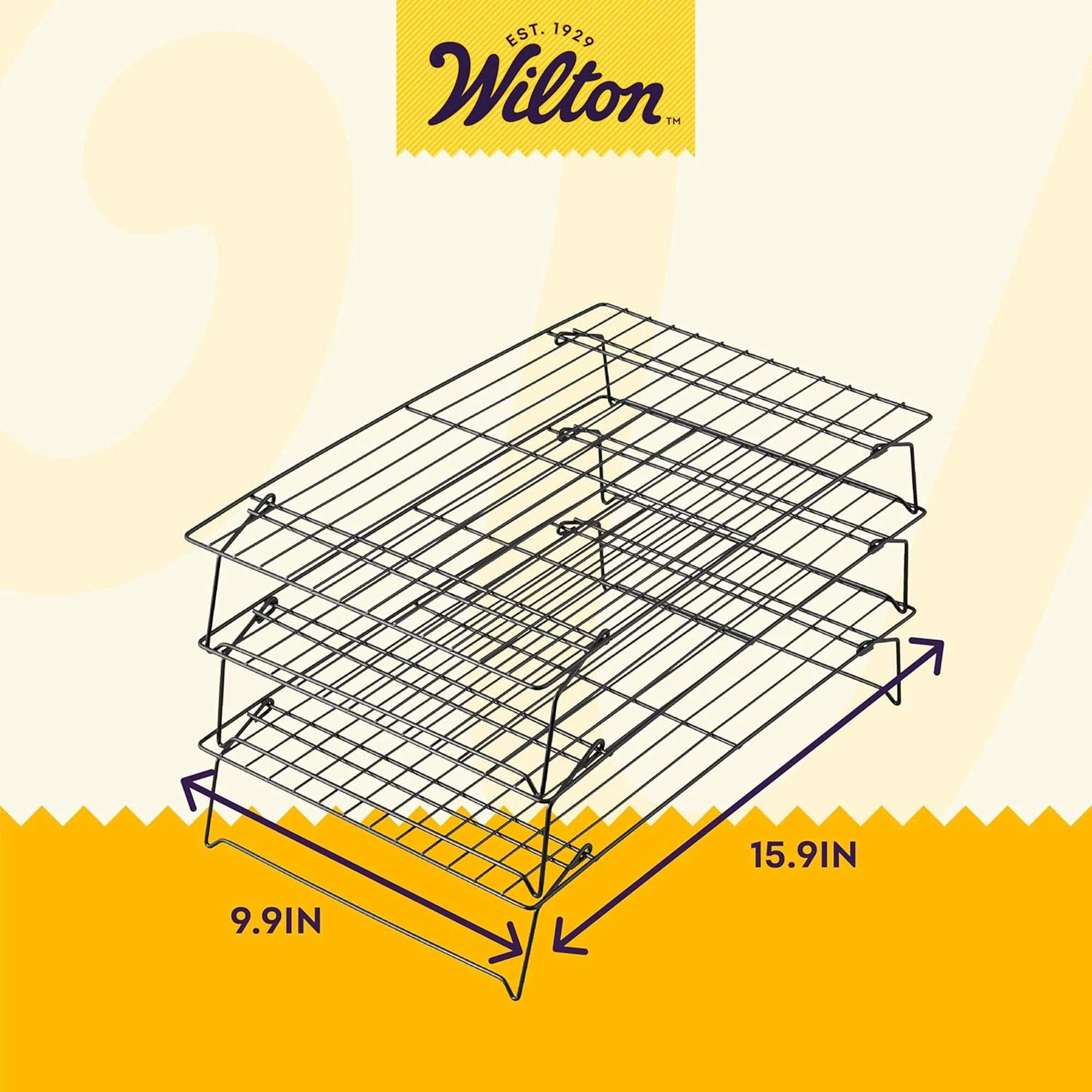 Wilton 3-Tier Excelle Elite Stacking Cooling Grid, 9.9x15.9 Inches - Image 3